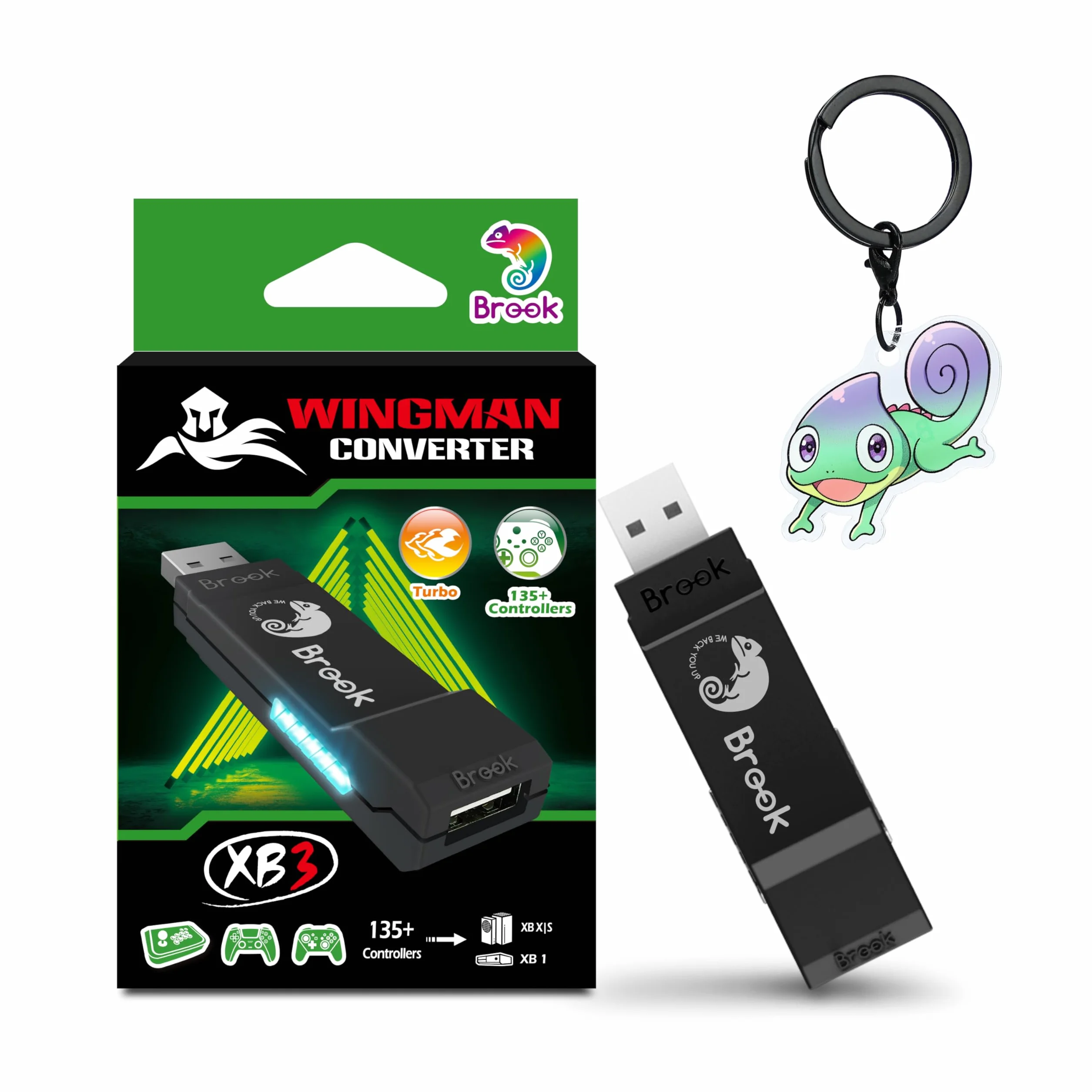 Brook Wingman XB 3 Converter - Podnieś poziom swojej gry: Bezprzewodowy adapter do Xbox Series X/S, Xbox One i PC z funkcjami Remap i Turbo [Oficjalna edycja ekskluzywna]