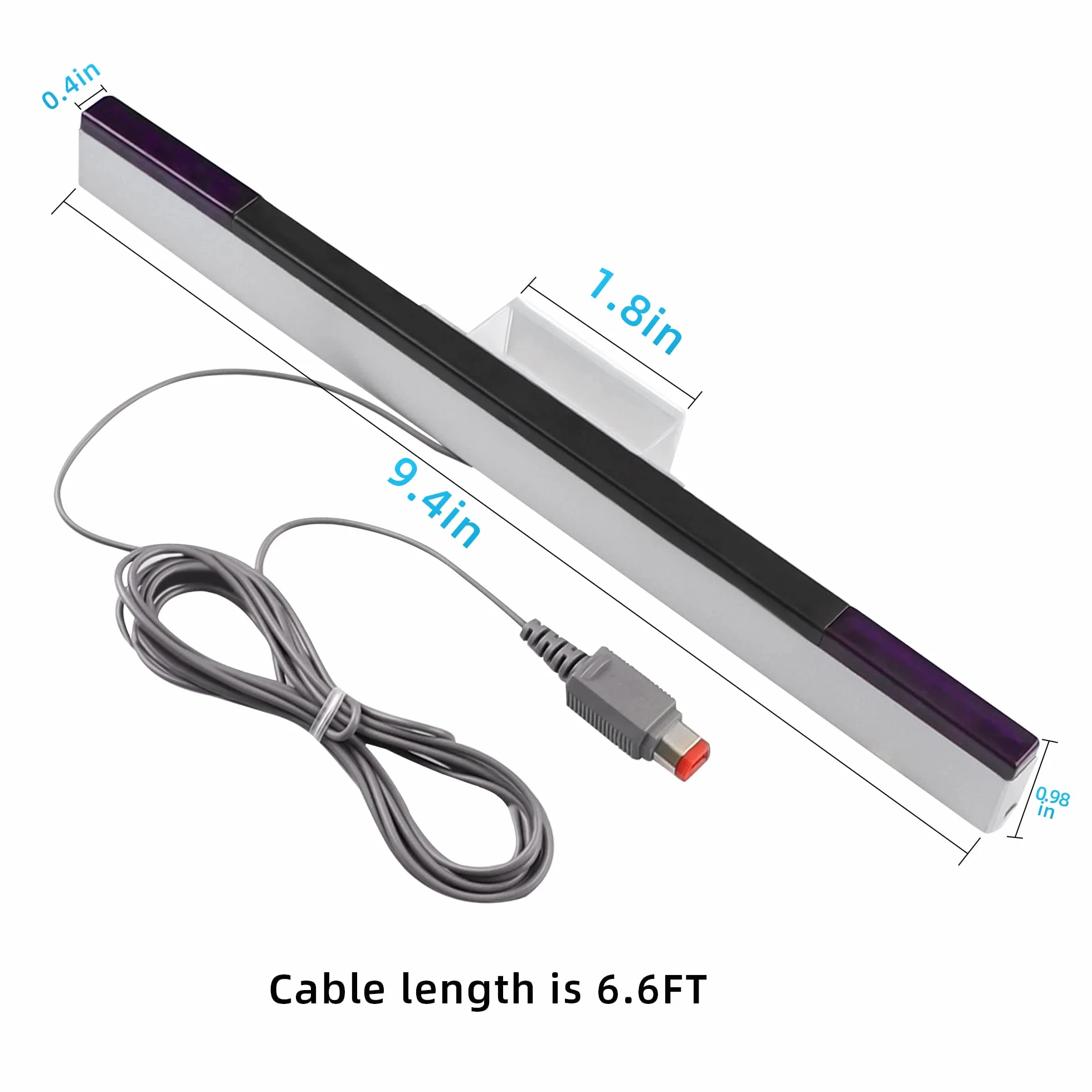 Xahpower Listwa czujników do Wii, zamiennik listwy czujnika podczerwieni LED, kompatybilna z konsolą Nintendo Wii i U