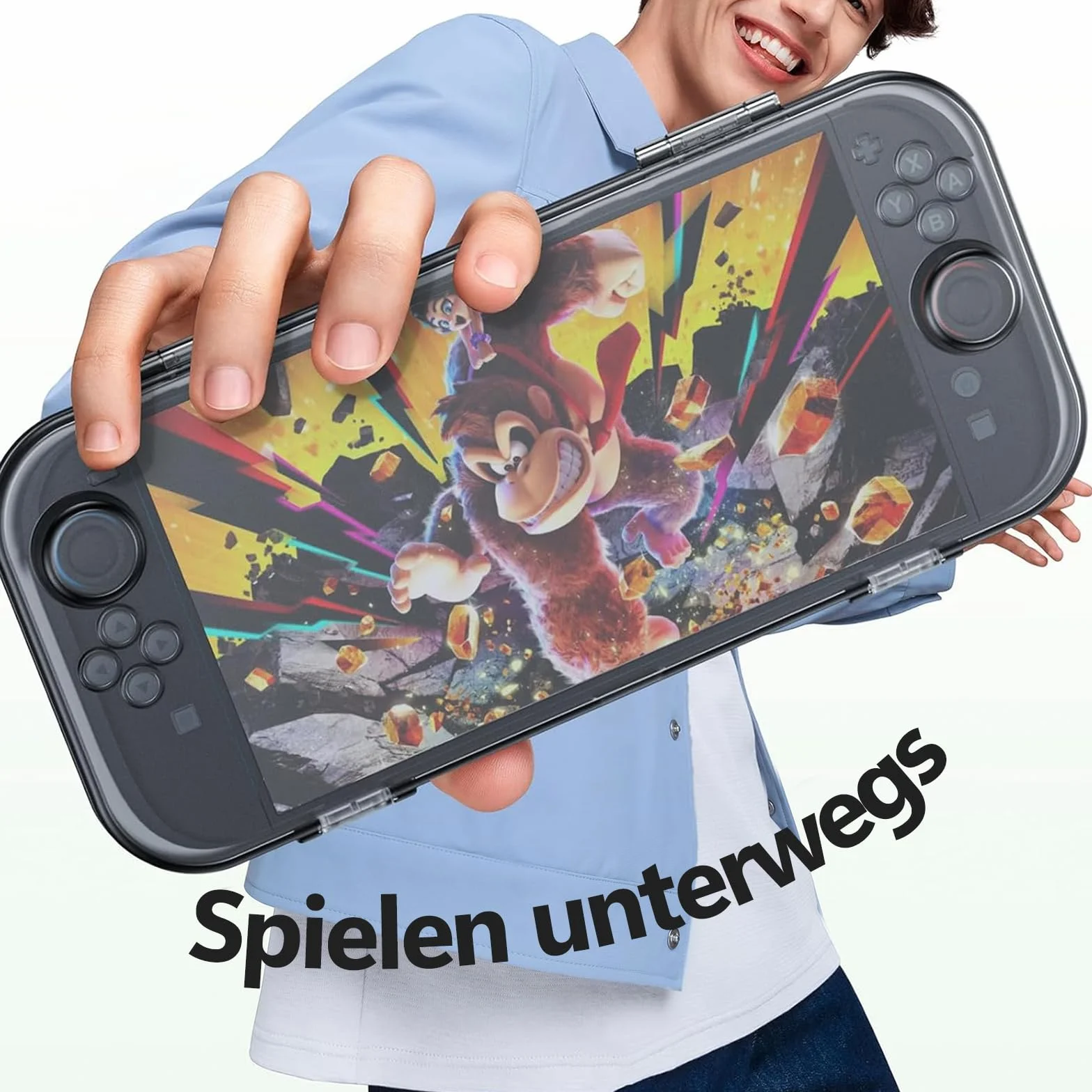 GagaKing Etui na Switch 2, Portable Protective Hard Shell etui ochronne z miejscem na 6 gier, Slim Case do konsoli Switch 2 akcesoria