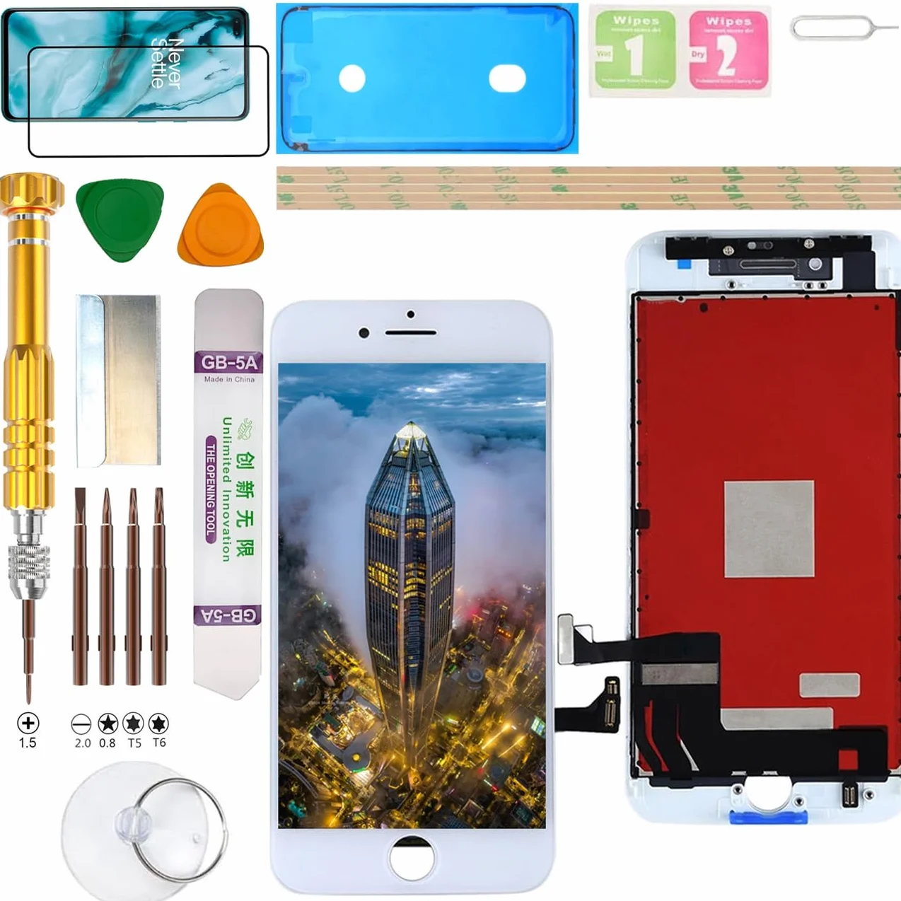 (Incell) Zespół wyświetlacza LCD do iPhone 8 / SE 2020 A1905, A1863, A1906, A1907, A2275, A2296, A2298 zestaw do wymiany ekranu (biały)