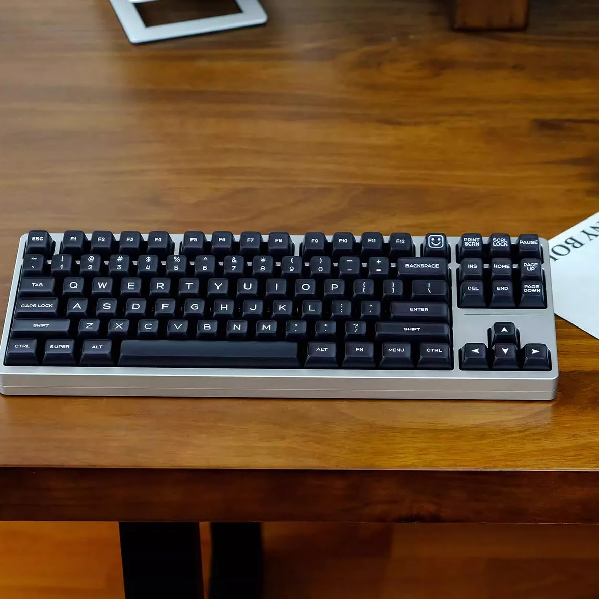 142 klawisze, czarne, Doubleshot PBT klawisze SA, profil SA, zestaw półprzezroczystych klawiszy, pasują do 61/64/87/104/108 Cherry Mx, układ ISO ANSI, klawiatury mechaniczne Alice, 142 klawisze