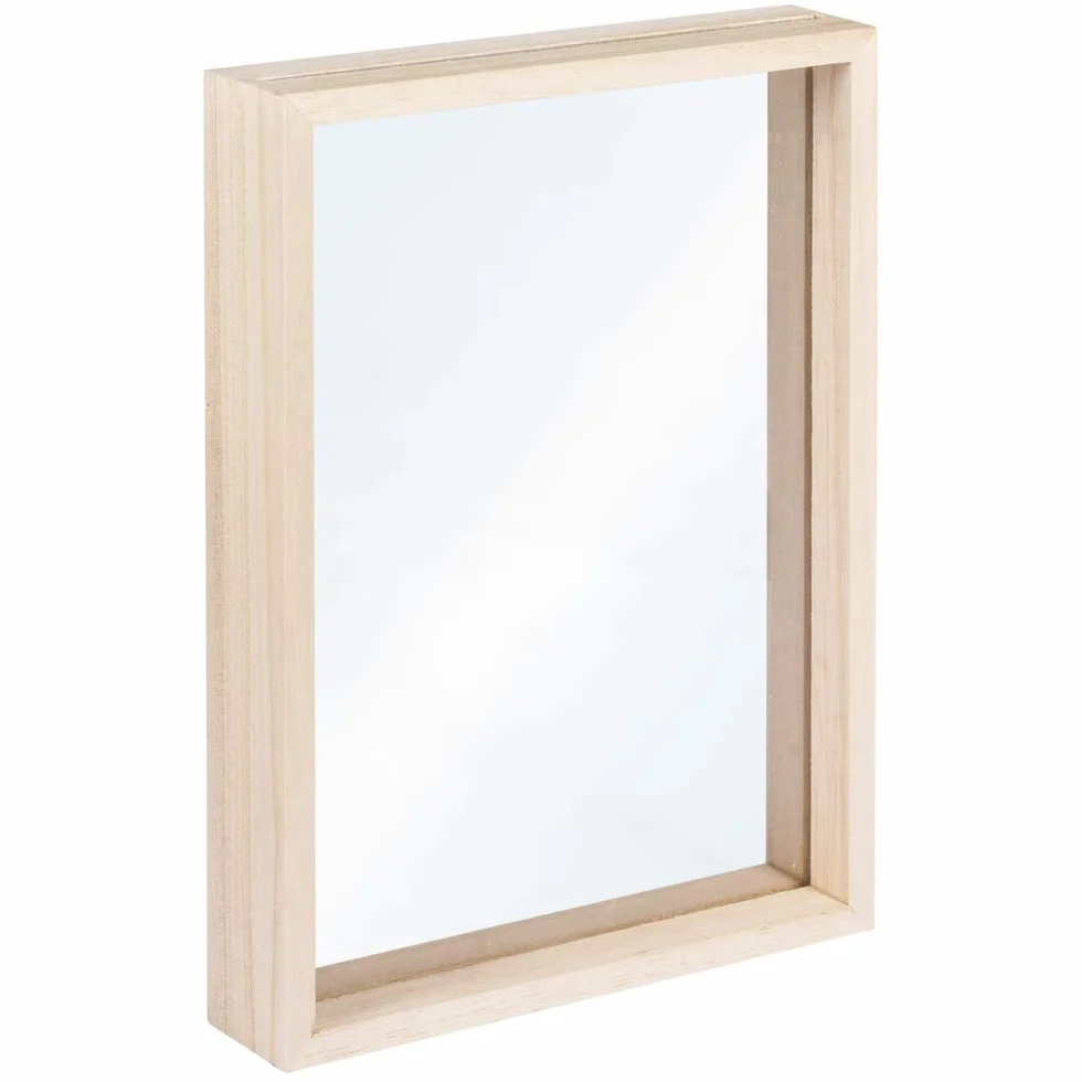 Rayher drewniana ramka na zdjęcia 16 x 22 x 3,5 cm lite drewno podwójna szyba akrylowa FSC