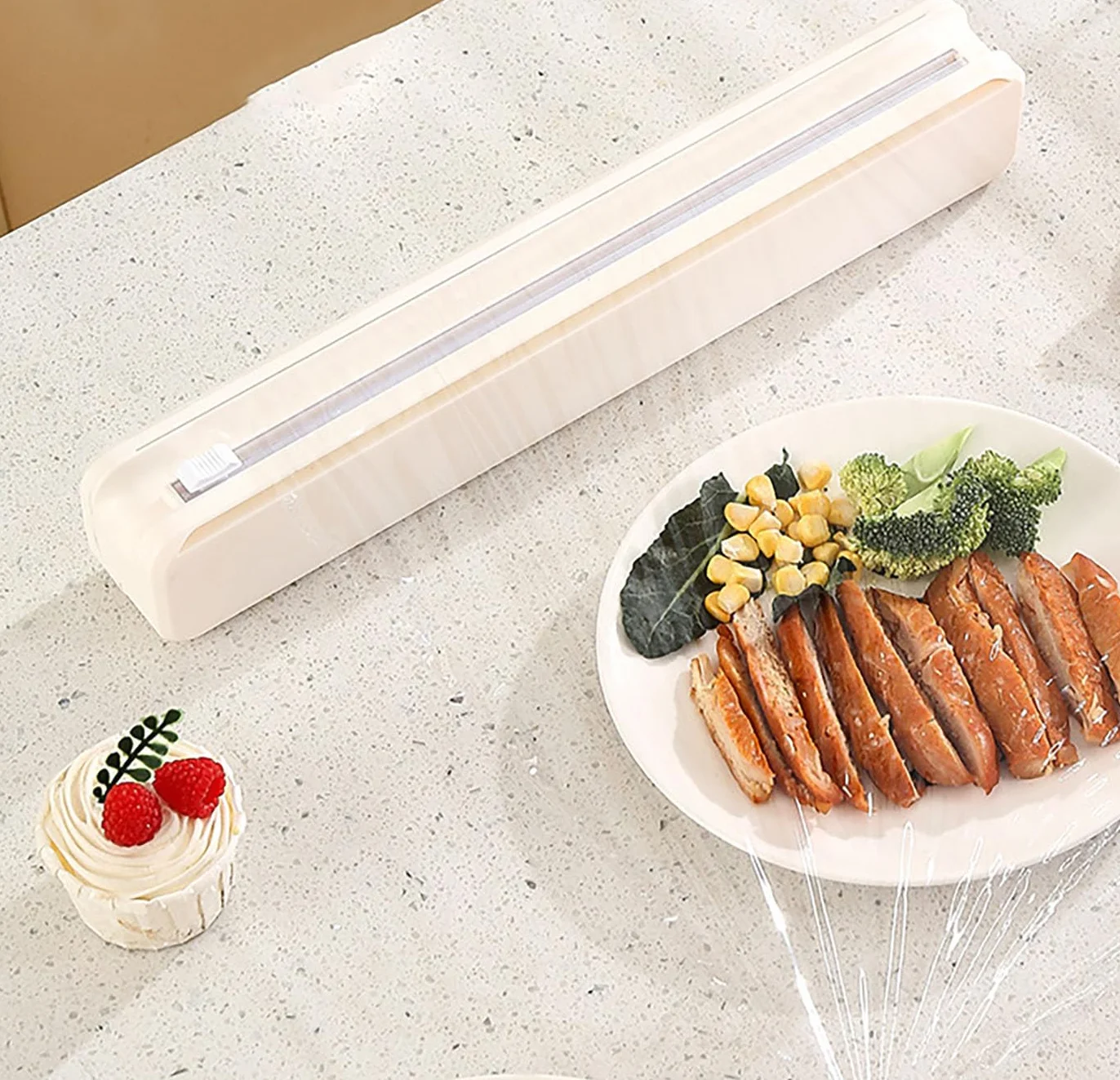 Dozownik folii spożywczej z przesuwnym nożem 32 cm 4,5 cm