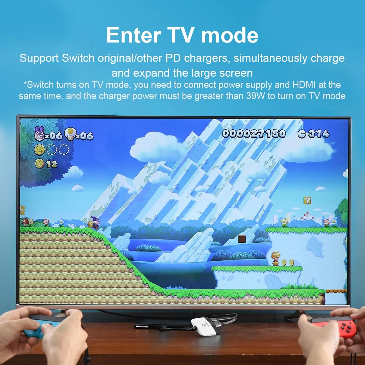 Hagibis Switch Dock dla Nintendo Switch OLED, port HDMI i USB 3.0, podstawa dokująca USB-C do HDMI