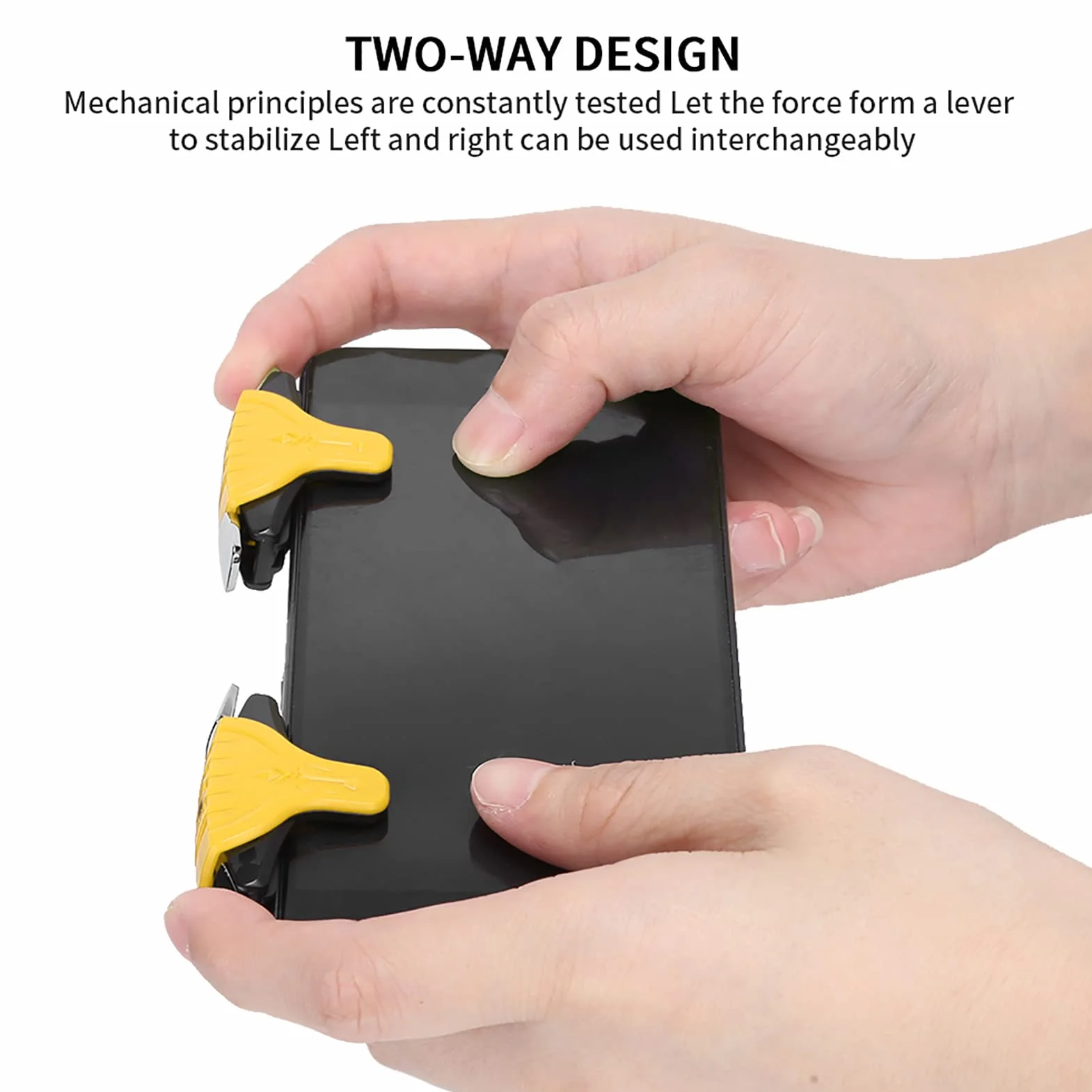 8 Szt. PUBG Mobile Game Controller Trigger, Kontrolery Gier do Telefonów Komórkowych Trigger Sensitive F01 Controller Joystick Button dla PUBG/Zasady Przetrwania/ (Żółty)
