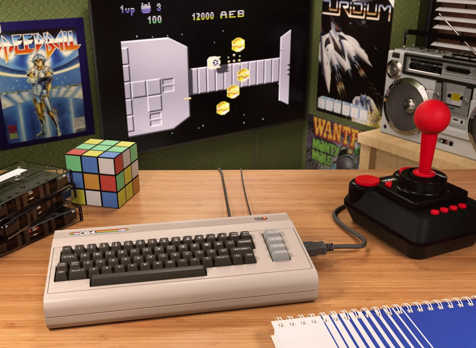 Commodore 64 Mini C64 Czarny Wielojęzyczny