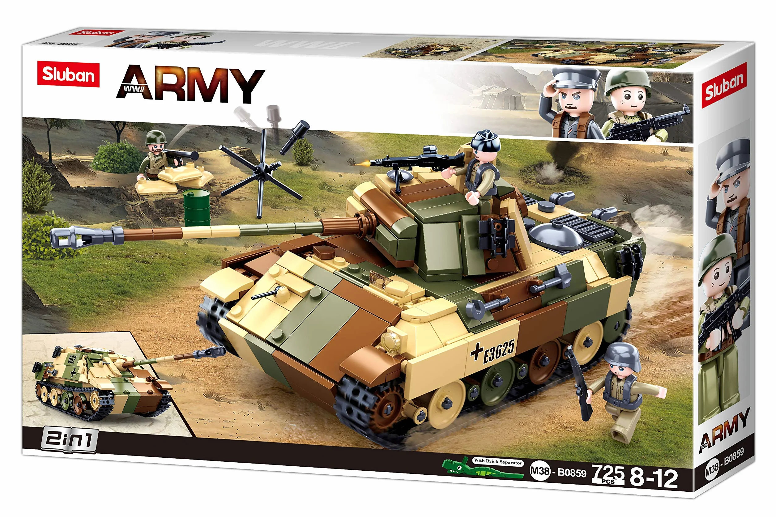 Sluban M38-B0859 Średni Czołg 2w1