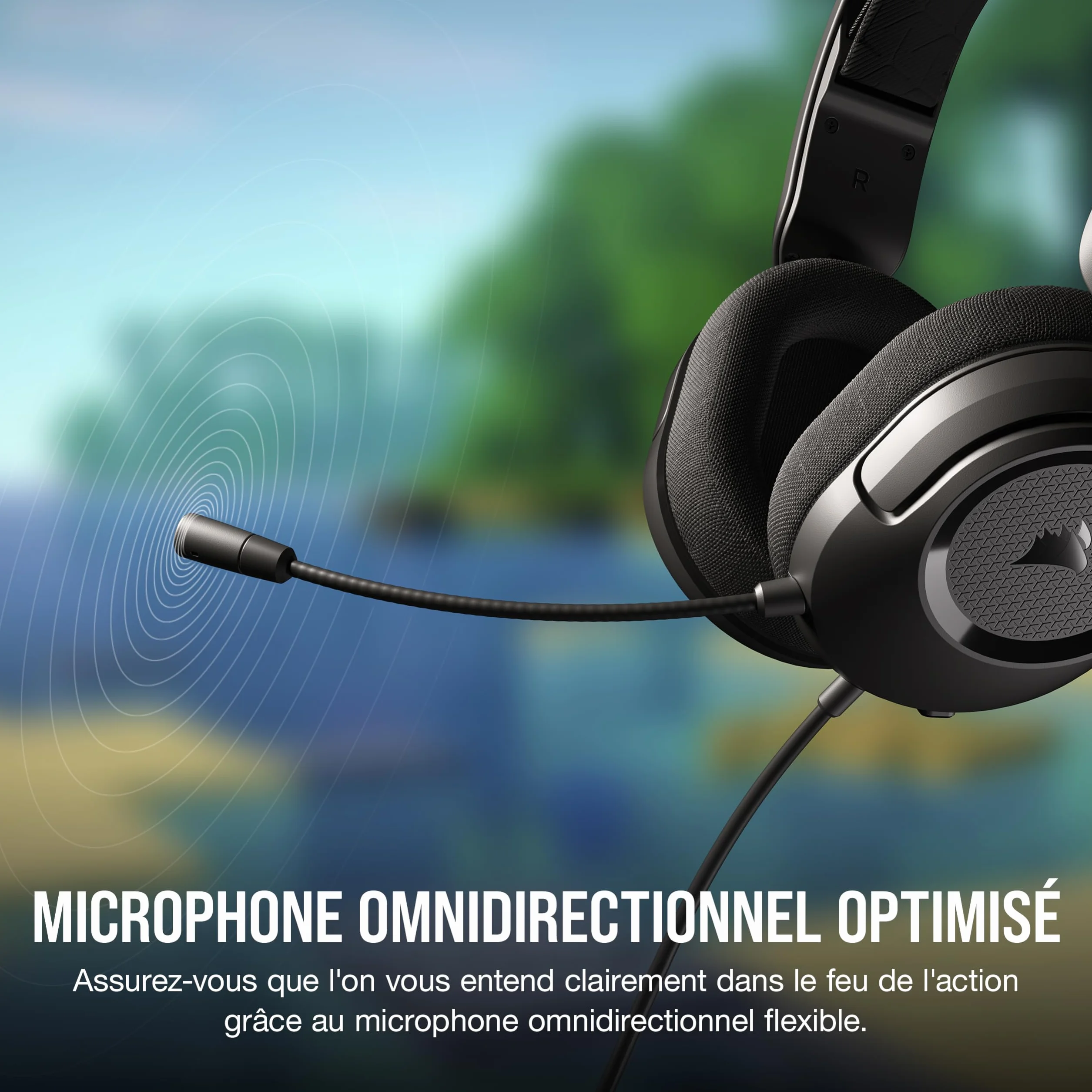 CORSAIR HS35 v2 Multiplatform Przewodowy Gamingowy Zestaw Słuchawkowy – Elastyczny Mikrofon Wszechkierunkowy – Uniwersalne Złącze 3,5 mm – PC, Mac, PS5, PS4, Xbox, Nintendo Switch, Mobilny – Carbon