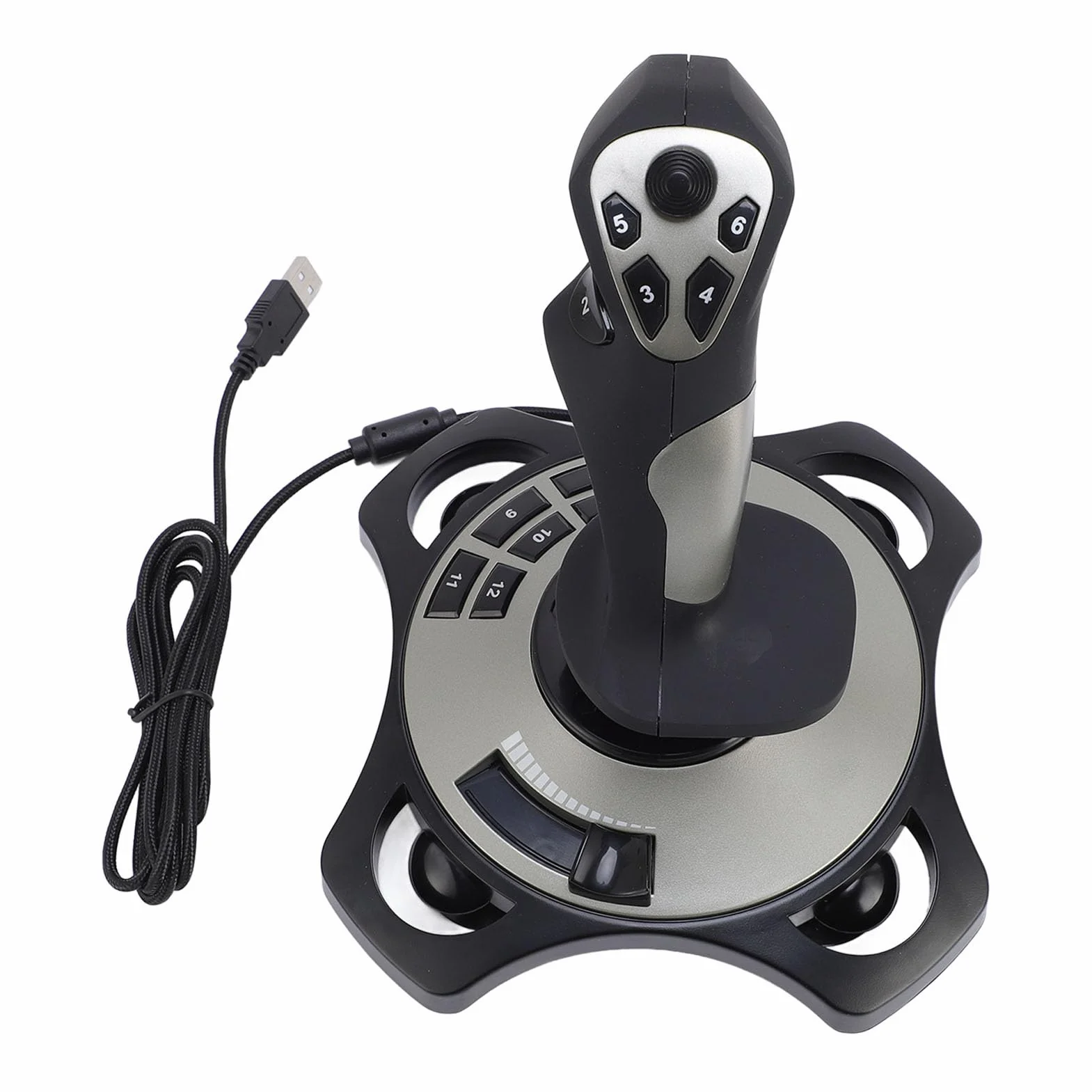 Przewodowy Joystick Symulatora Latania USB z Wibracjami i Przepustnicą do Komputera