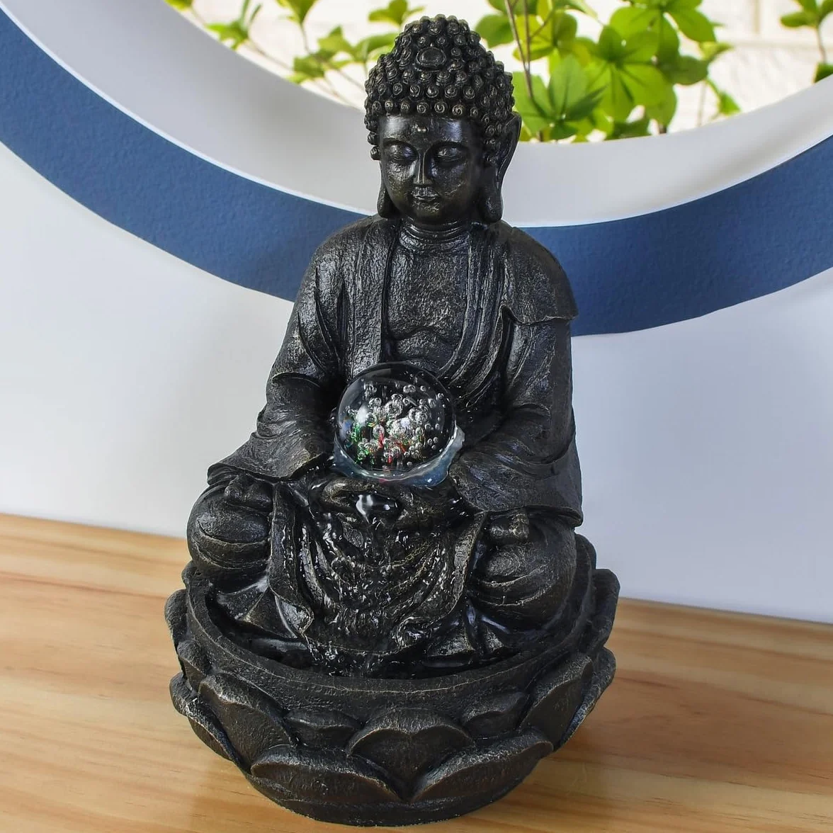 Fontanna wewnętrzna LED Budda Multicolor 20 cm