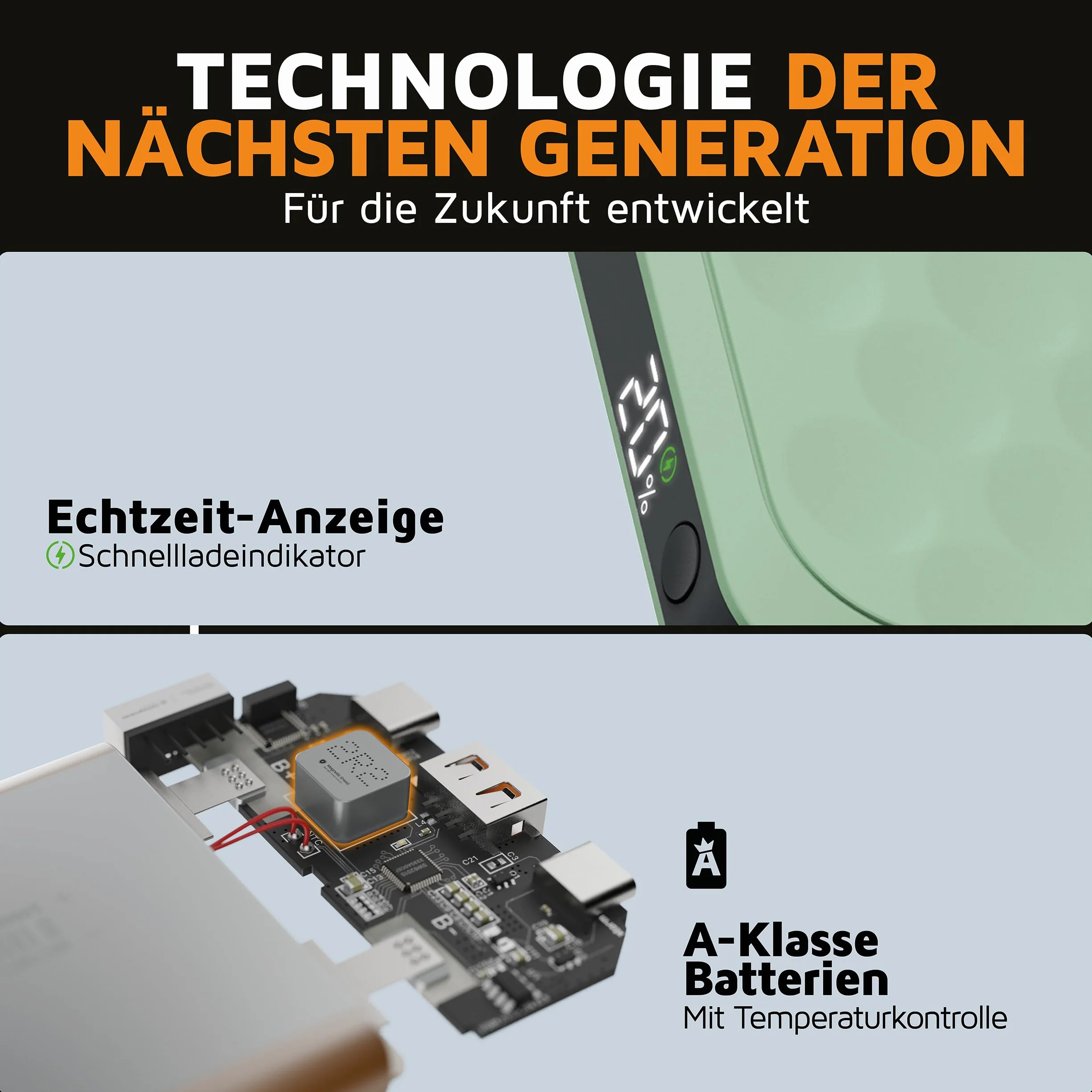 20 W FUEL SERIES POWERBANK 10 000 - SAGE GREE