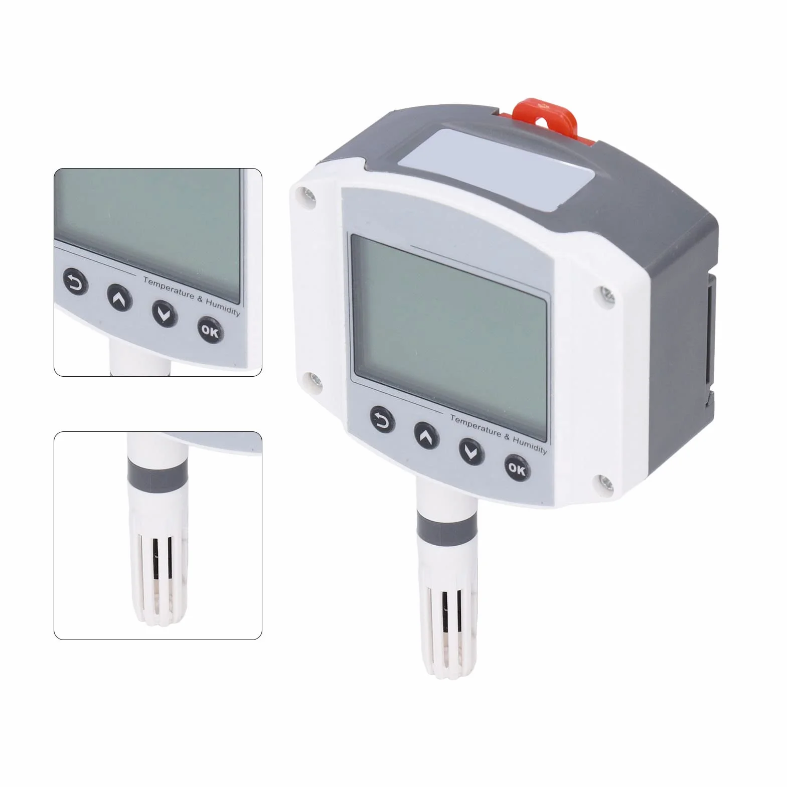 485 Przetwornik Temperatury i Wilgotności Naścienny Czujnik Temperatury i Wilgotności o Wysokiej Dokładności z Wyświetlaczem LCD 10~30V Higrometr Kryty