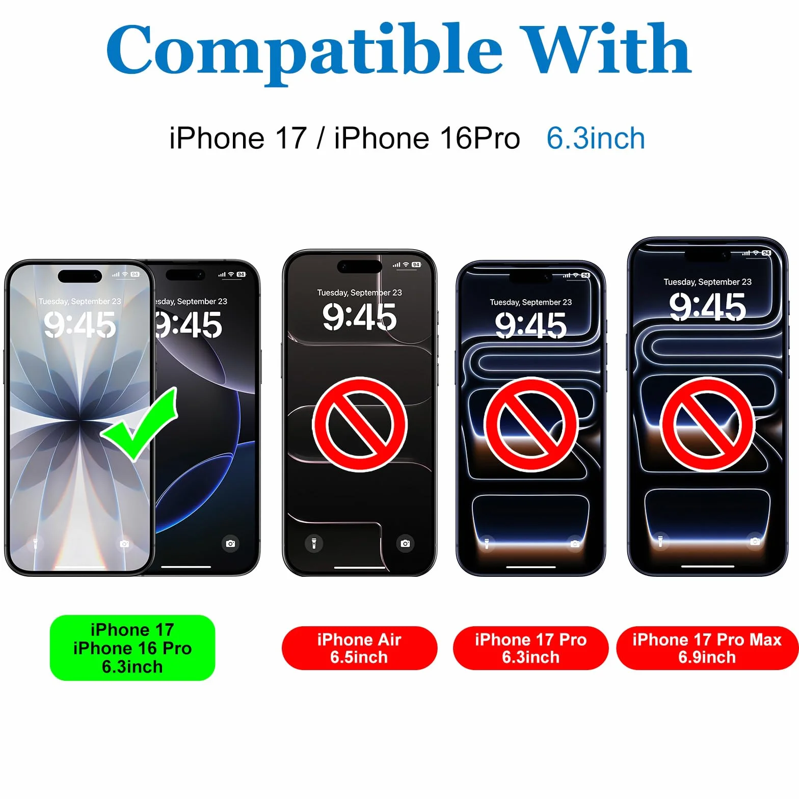Mothca Matowa osłona ekranu do iPhone'a 17/ iPhone'a 16 Pro, 9H szkło hartowane matowe antyodblaskowe i odporne na odciski palców, instalacja bez pęcherzyków powietrza (1 szt.)