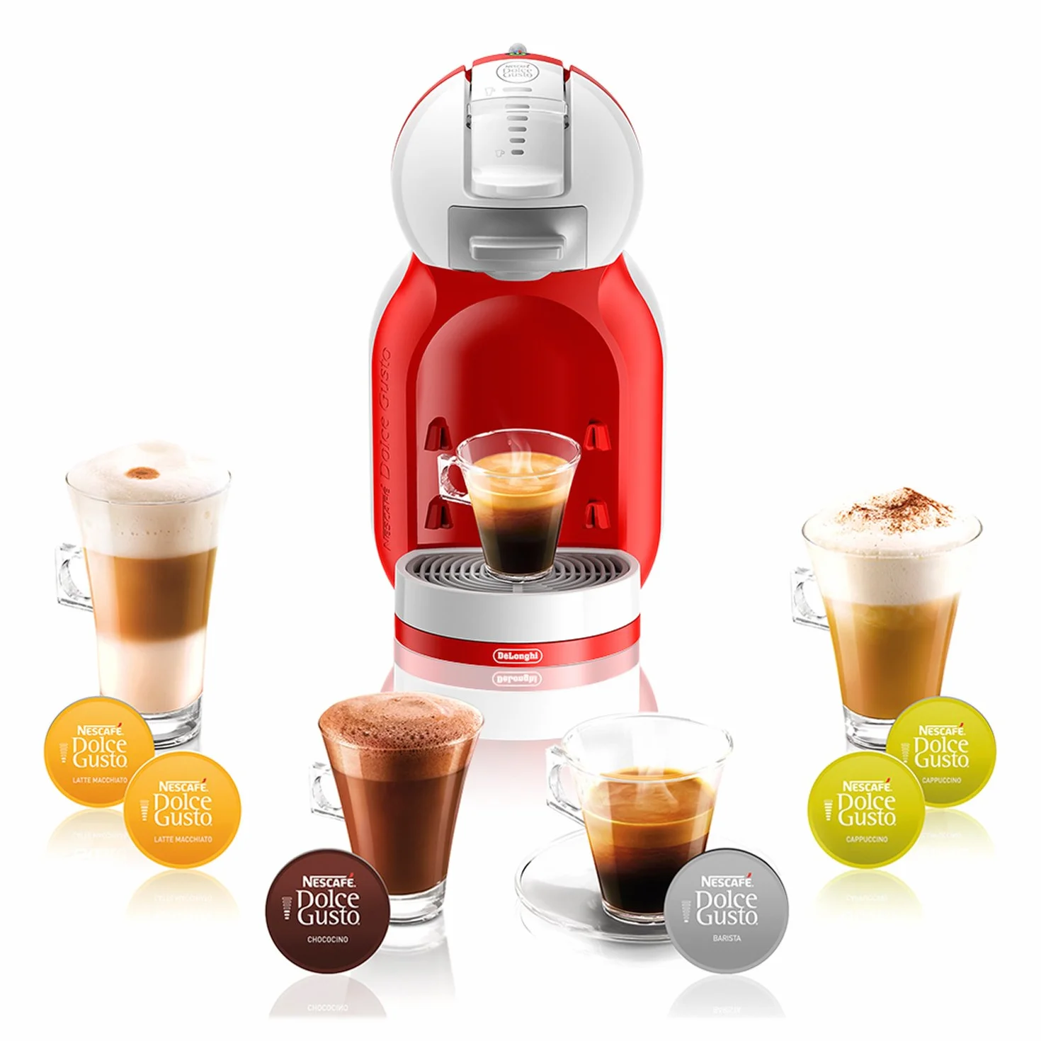Nescafe Dolce Gusto Mini Me EDG305.WR ekspres do kawy na kapsułki czerwony biały