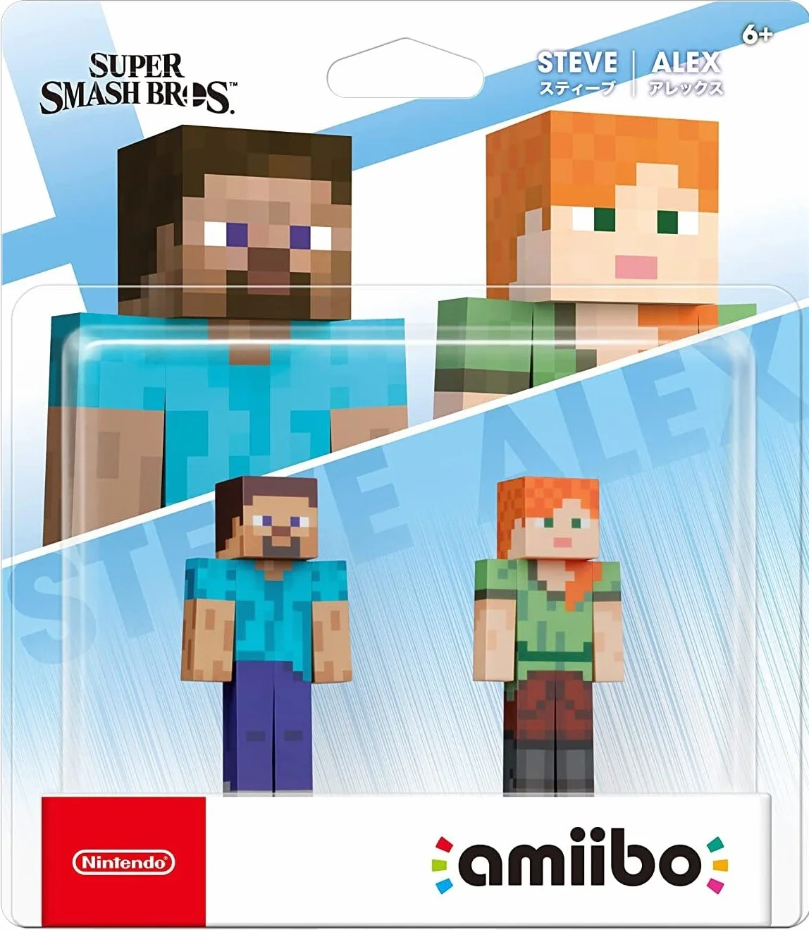 Nintendo amiibo Steve & Alex Super Smash Bros Personnage de jeu interactif