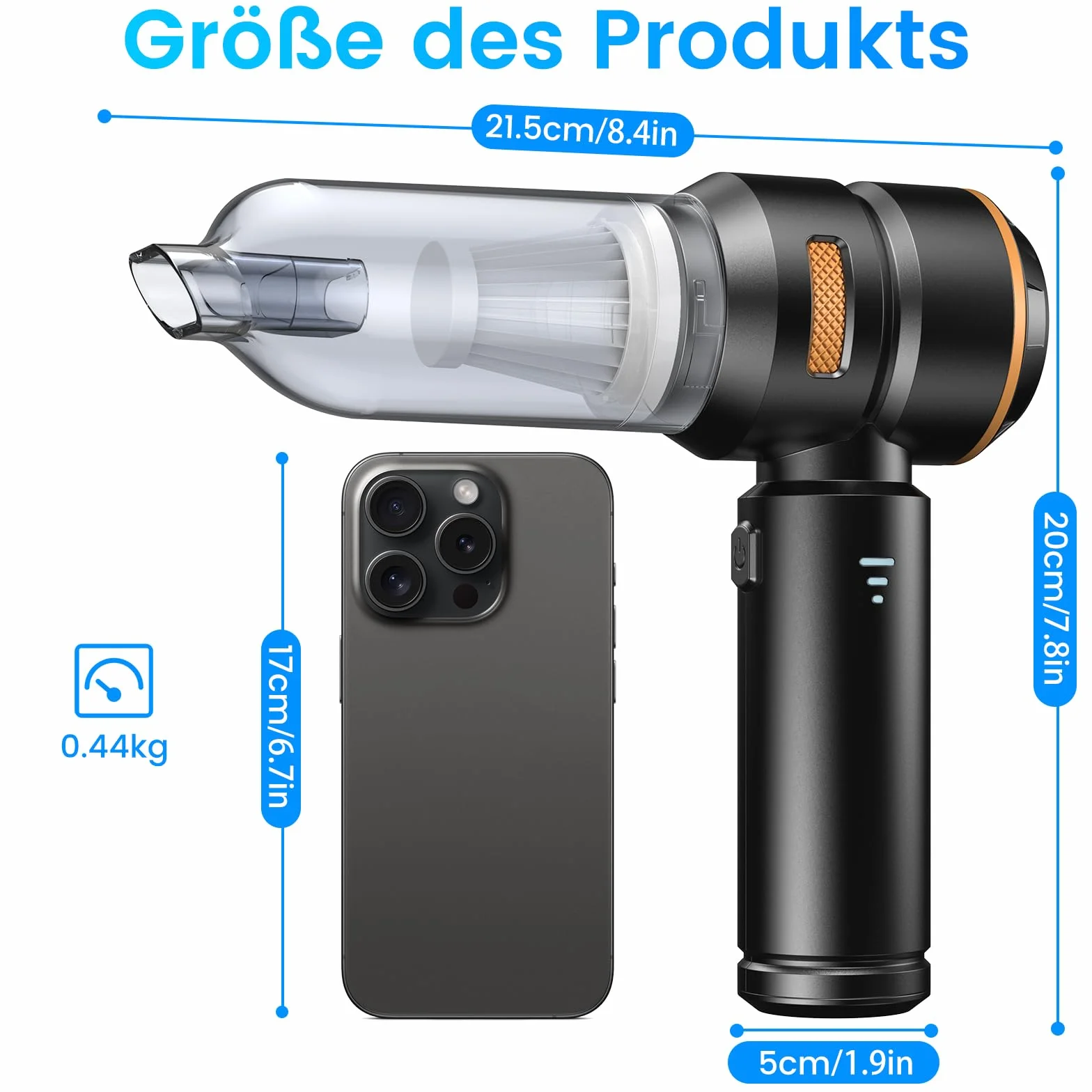 Akumulatorowy odkurzacz ręczny bezprzewodowy 20000Pa 6000mAh