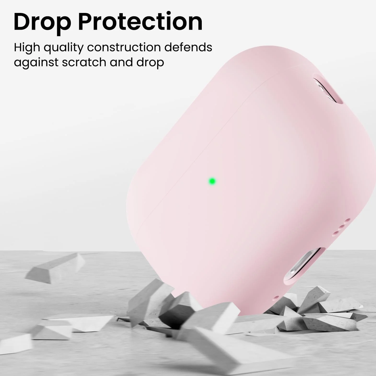 ORNARTO Kompatybilne z Airpods Pro 3 Case (2025), Ochronne Etui Pokrowiec z Płynnego Silikonu do Airpods Pro 3. Generacji ze Smyczą Miękka Powłoka Przednia Dioda LED Widoczna-Różowy