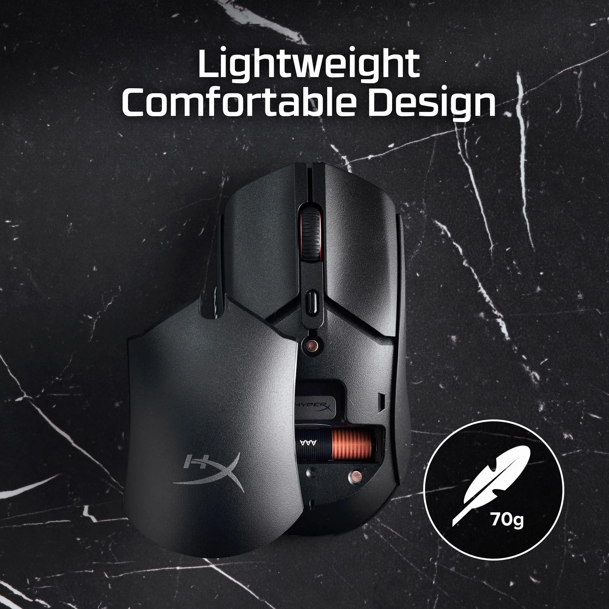 HyperX Pulsefire Haste 2 Core Wireless mysz gamingowa, biała, podwójna łączność bezprzewodowa