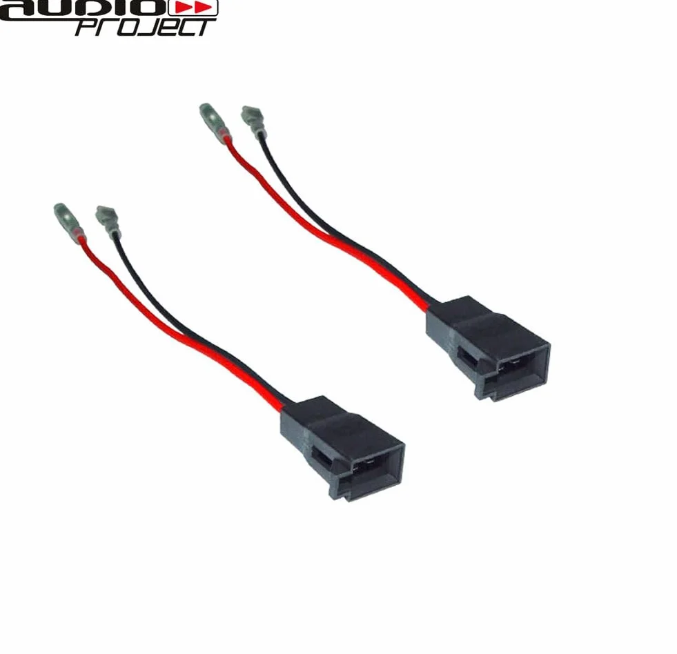 Audioproject A202-2 sztuki adapterów do głośników samochodowych zestaw kompatybilny z Audi Dacia Citroen Peugeot Opel Renault Seat Skoda Volvo VW na wtyk DIN