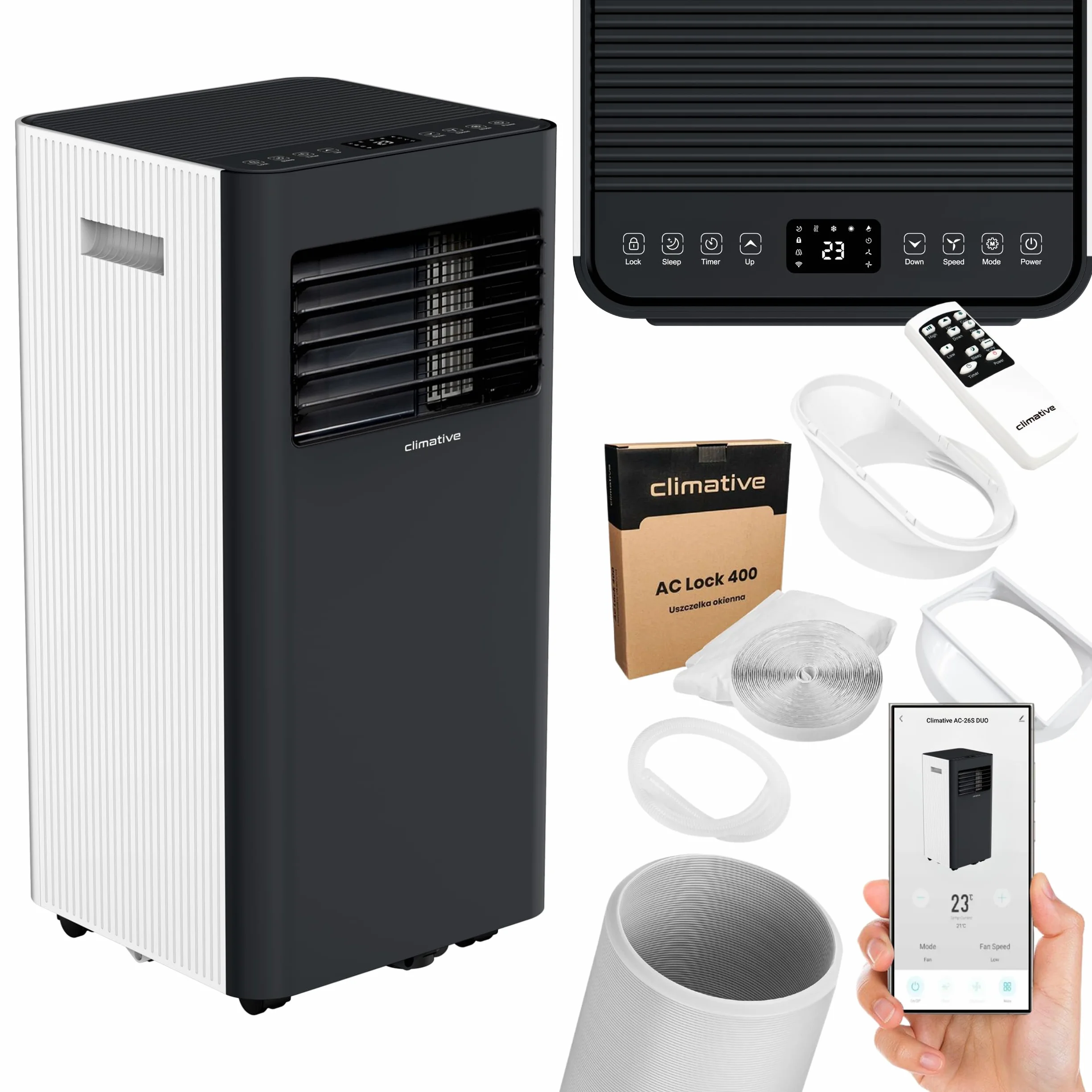 Klimatyzator przenośny AC29-S DUO WiFi 2,9 kW BTU 10000 do 29 m² 3w1
