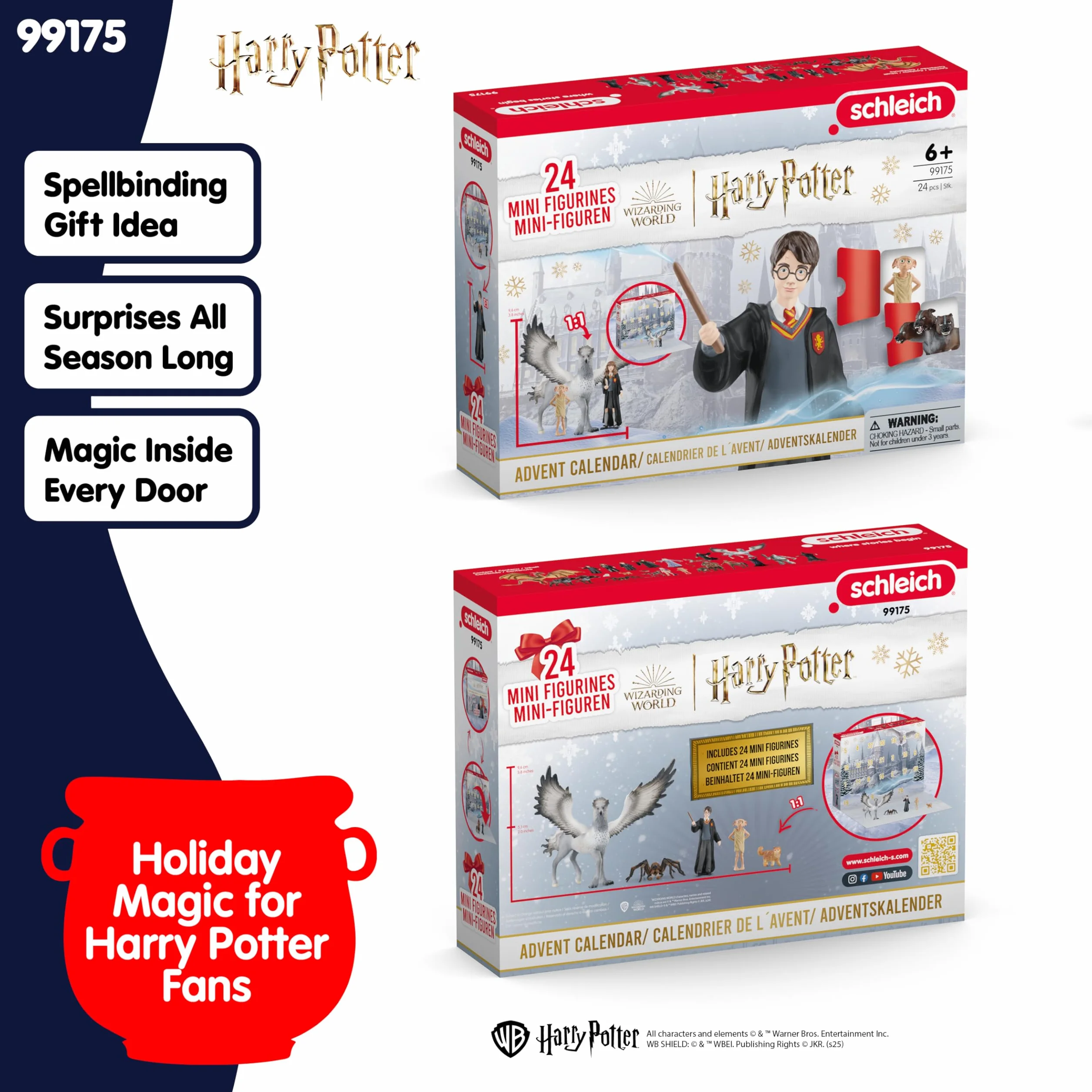 Schleich Harry Potter Kalendarz adwentowy 2025 – 99175 realistyczne figurki kolekcjonerskie 24 figurki prezent dla dzieci od 6 lat