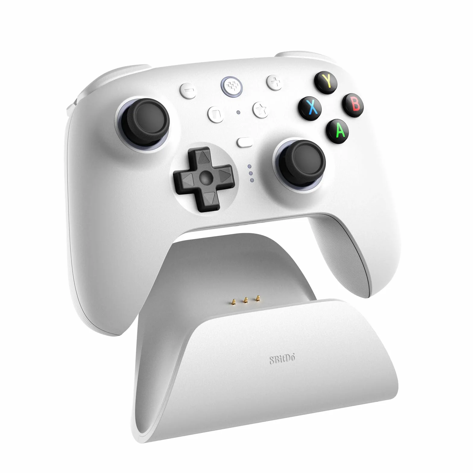 8BitDo Ultimate 2 Wireless Controller for Windows PC, Apple, Steam & Android, Gaming Controller with TMR Joysticks, Hall/Tactile Triggers, 1000Hz Polling Rate, White