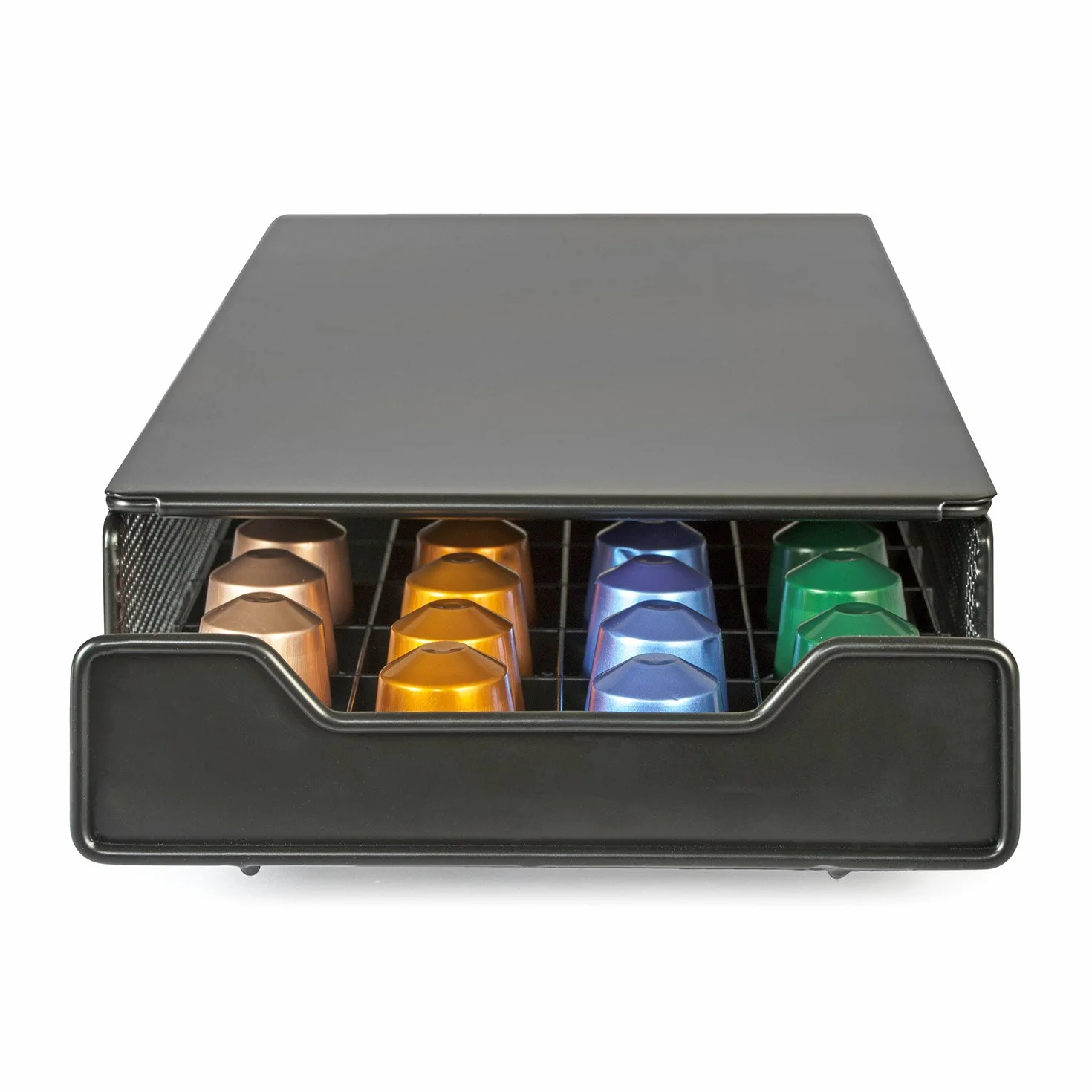 HiveNets Szufladka na kapsułki do Nespresso Original, metalowy uchwyt do przechowywania 40 kapsułek