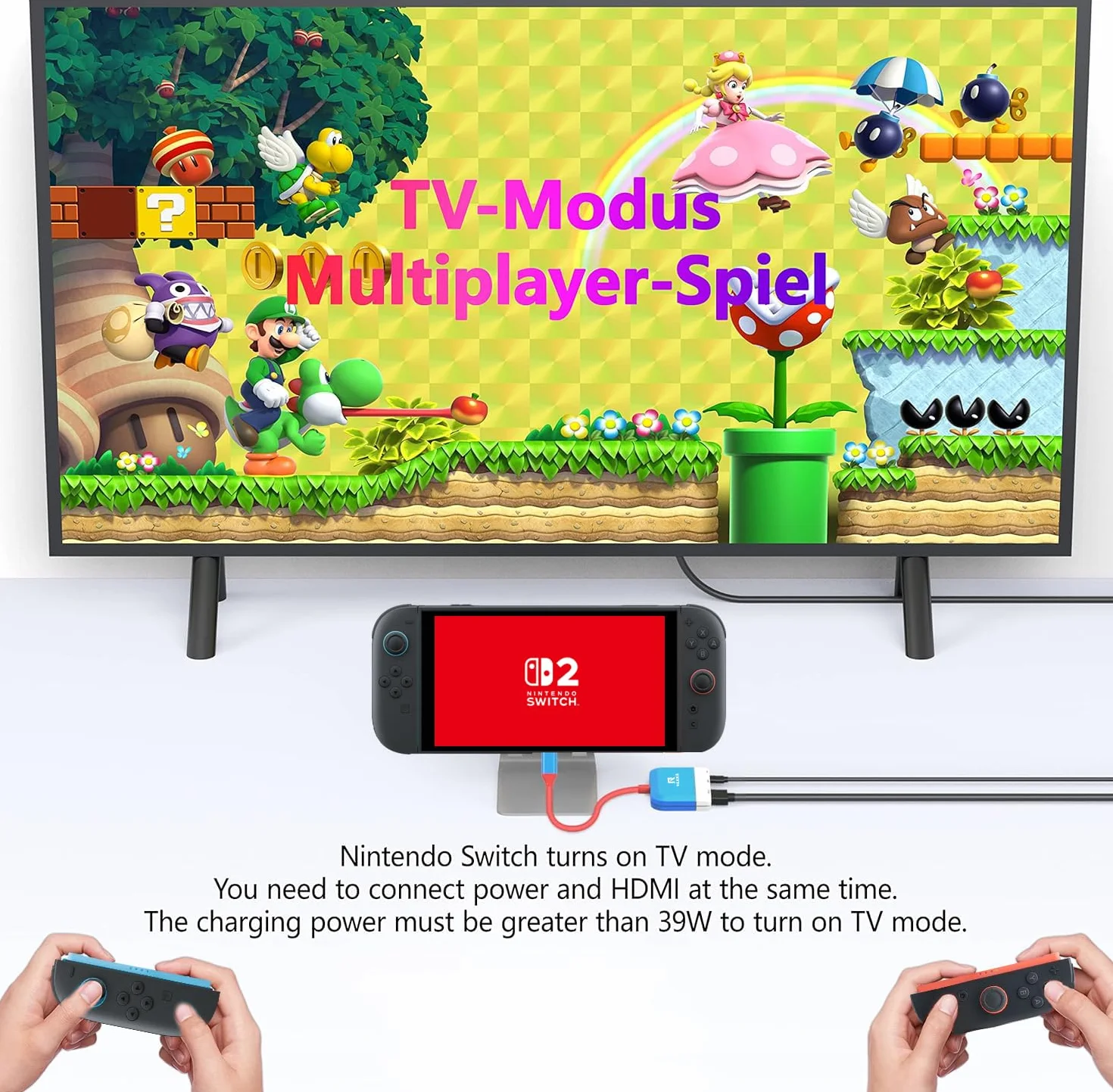 RREAKA Switch Dock do Nintendo Switch OLED, adapter TV 3 w 1 z HDMI 4K, USB 3.0, ładowanie Type-C 100W, stacja dokująca