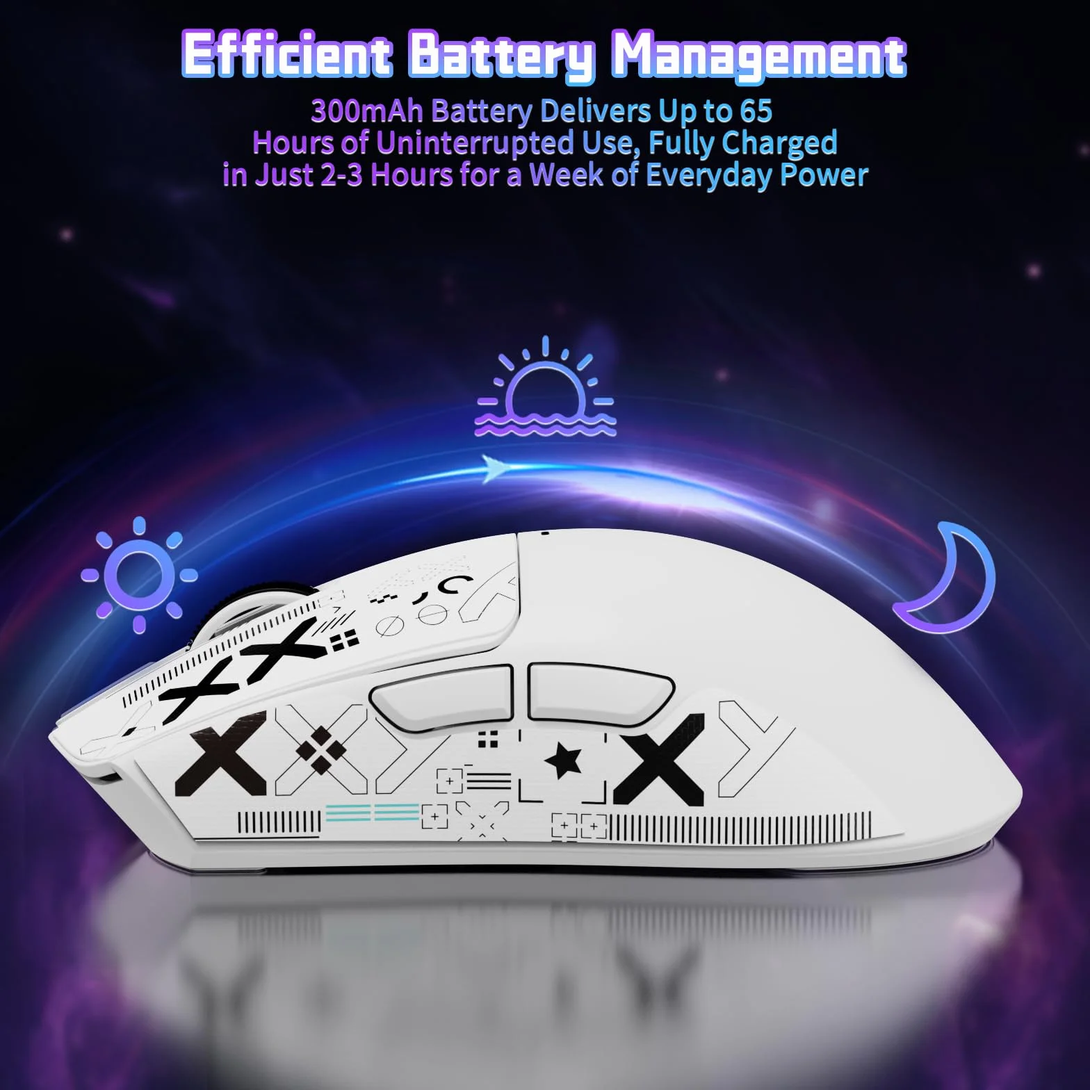 ATTACK SHARK X11SE Bezprzewodowa Mysz do Gier, 63g, PixArt PAW3311, 22000 DPI, BT/2,4 GHz/Przewodowy, 1000Hz, 300mAh, Biały