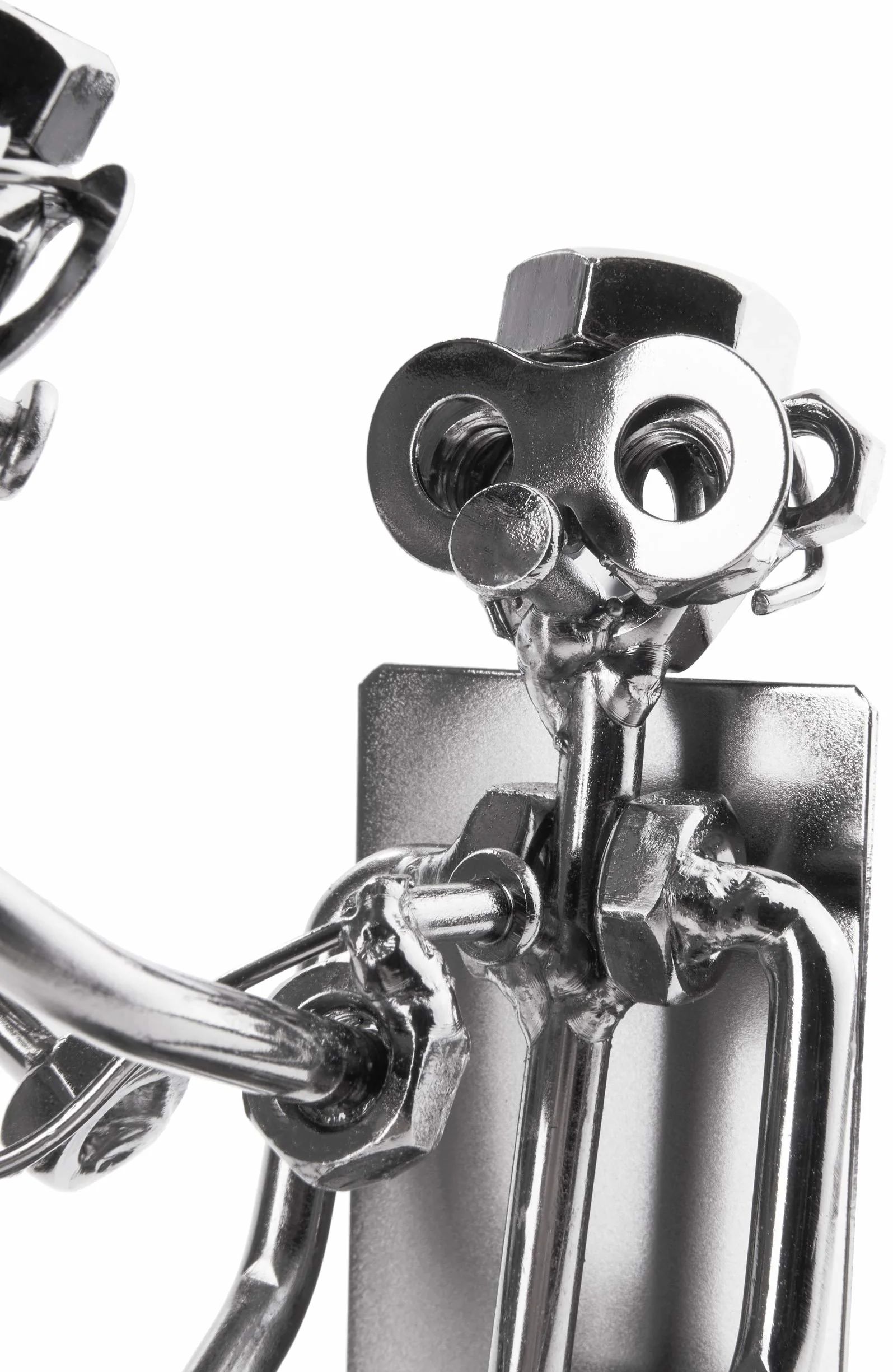 BRUBAKER Figurka ze śrubami lekarz ze stetoskopem pacjenta - ręczne wykonanie żelazne figurki metalowy mężczyzna - metalowa figurka pomysł na prezent dla lekarzy domowych - prezent dla lekarzy