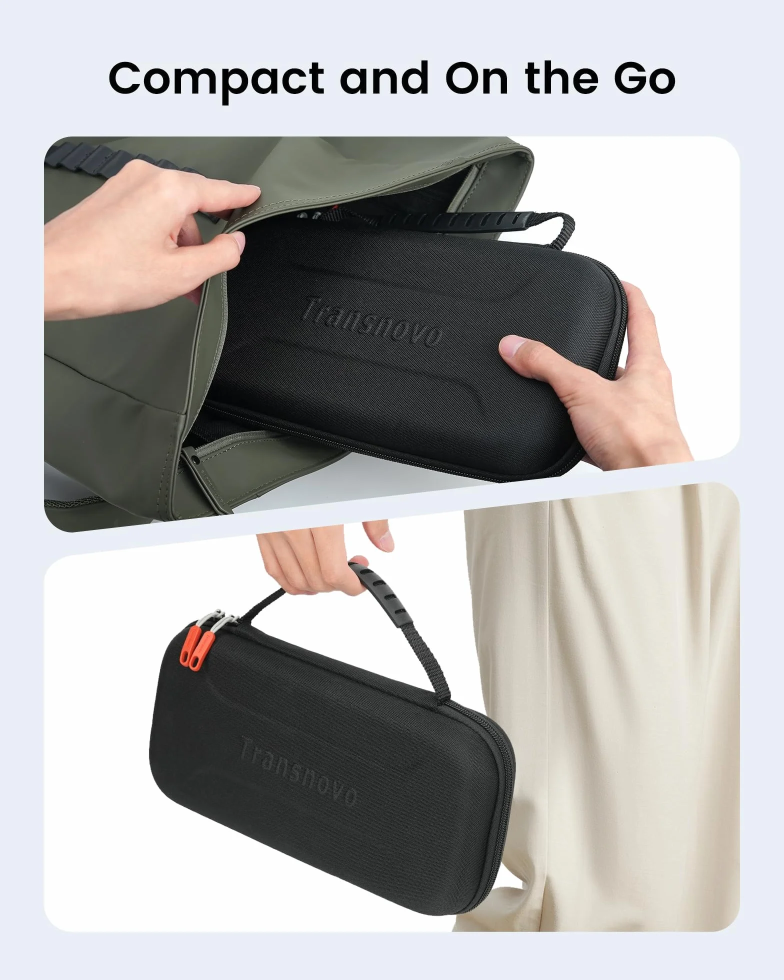 TRANSNOVO Etui do przenoszenia na Nintendo Switch 2 2025 – etui podróżne All in One Switch 2 z 24 przegródkami na karty do gier i akcesoriami do zestawu, osłona ekranu, uchwyt na kciuk, stojak, osłona