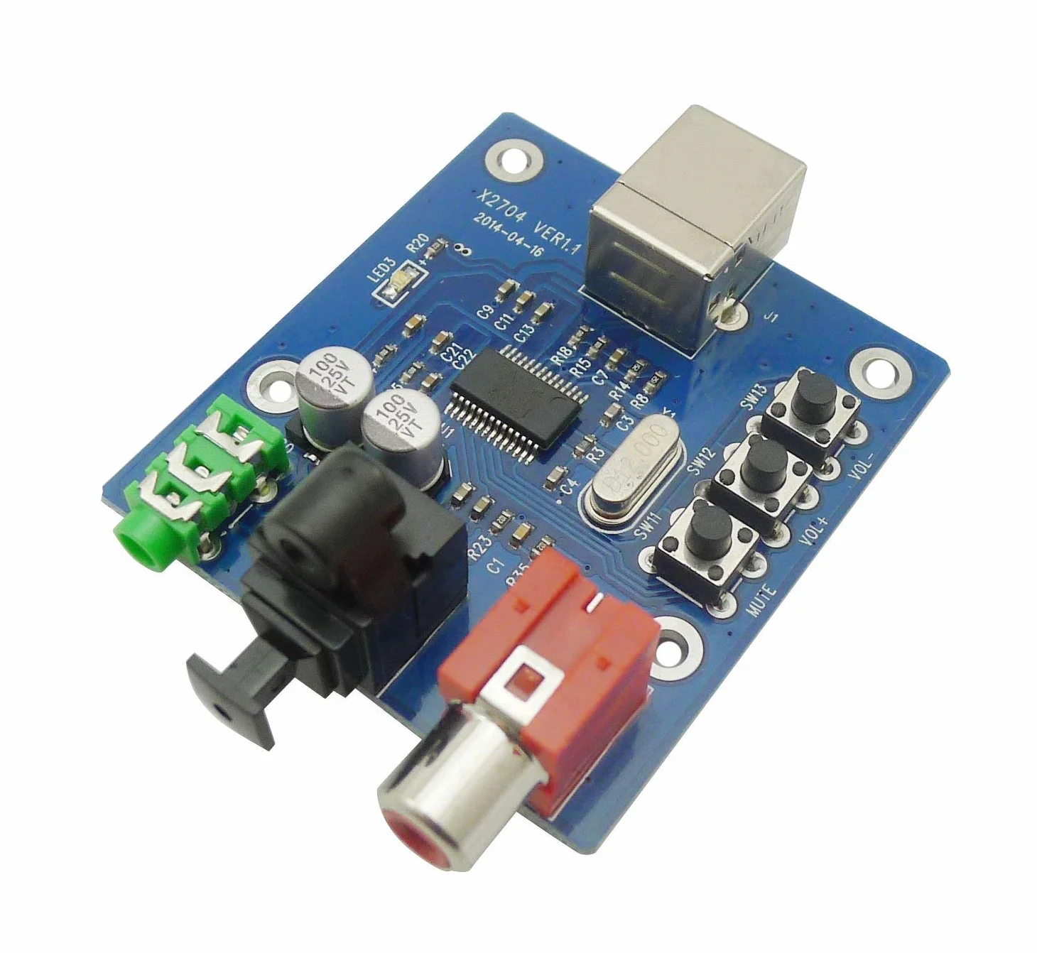 DollaTek PCM2704 USB DAC USB Power ?wiat?owodowe koncentryczne wyj?cie analogowe sz-11 dla Rasberry Pi Rasbian RaspBMC
