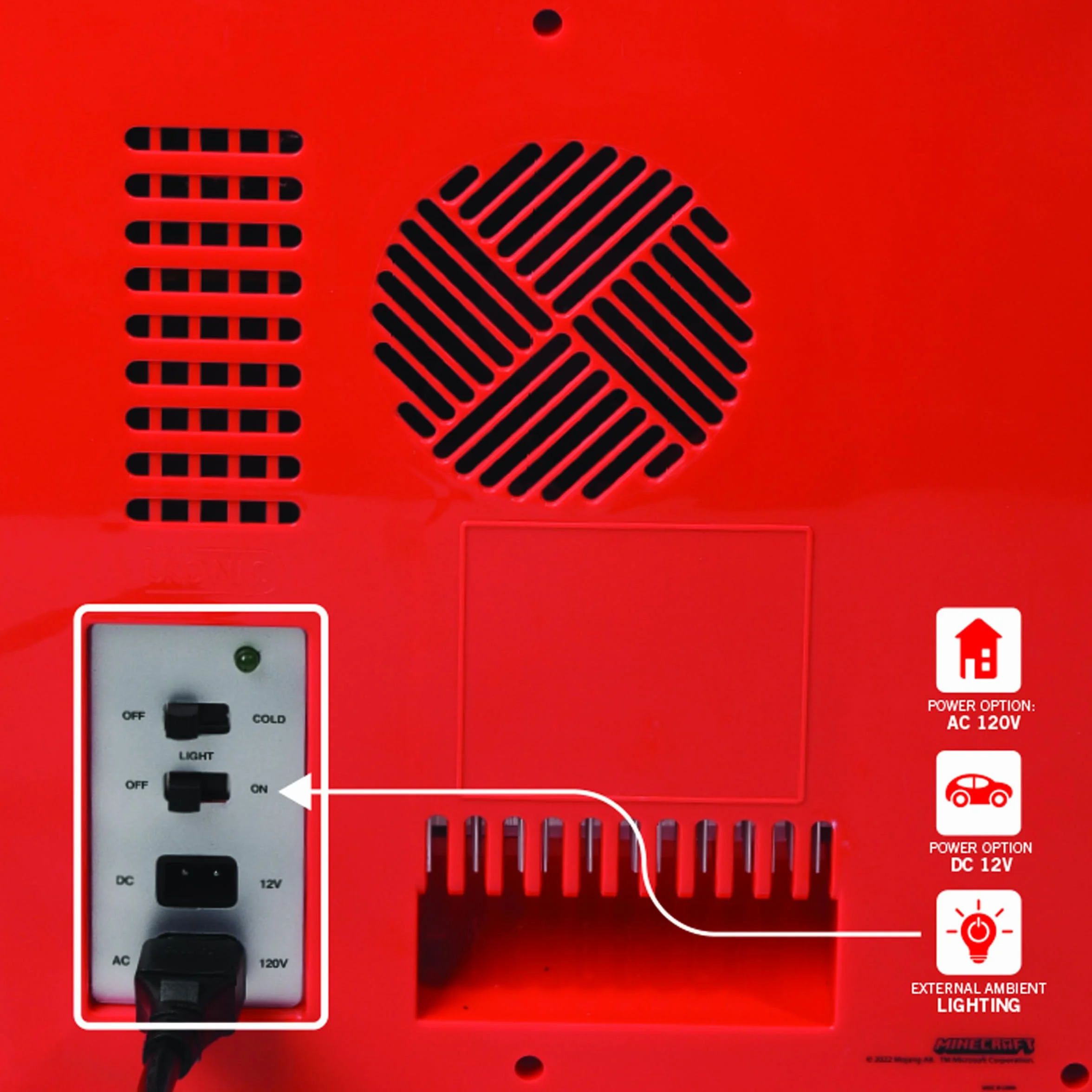 Ukonic Mini lodówka Minecraft TNT Cooler 6,7 litra 220V/12V cool box