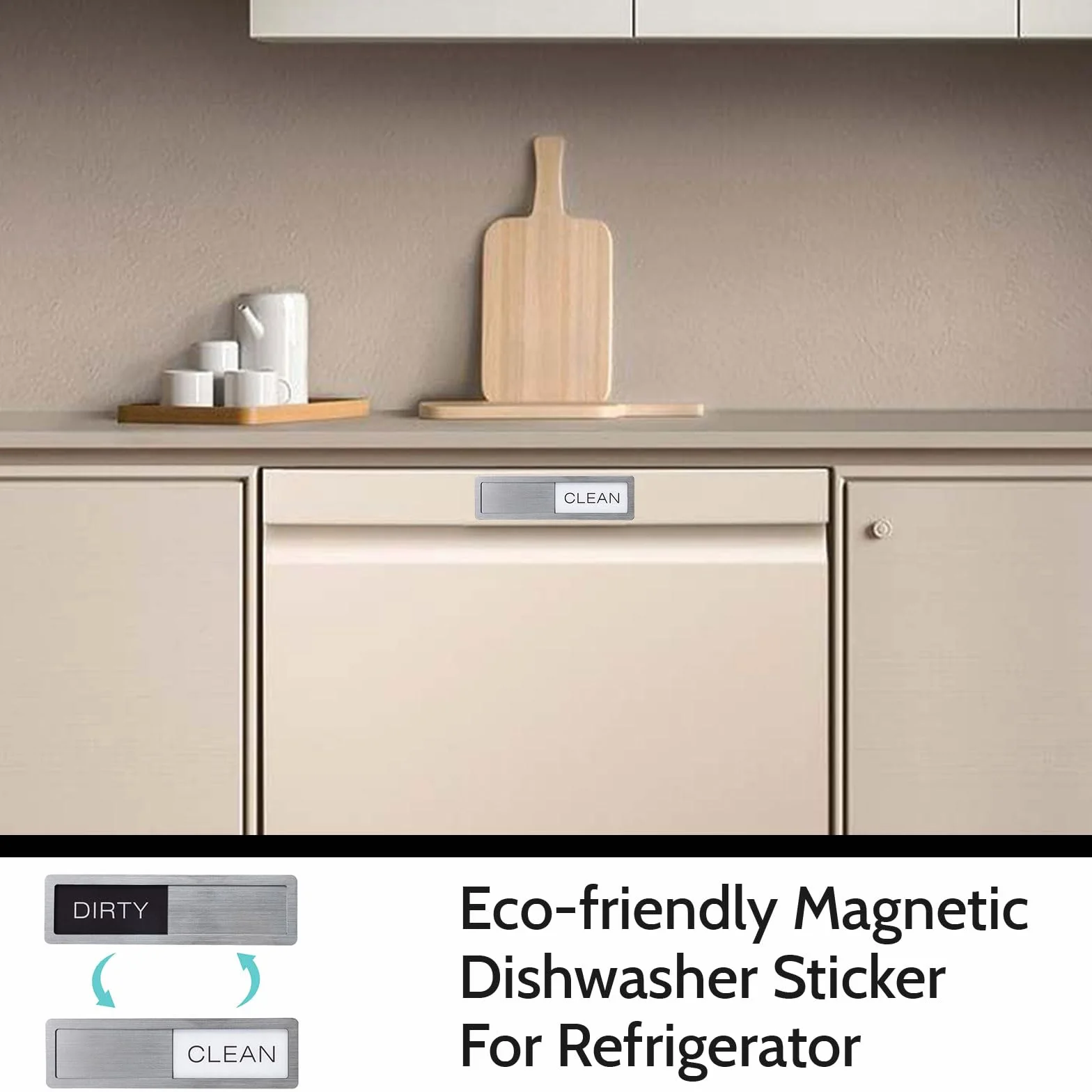 GlamRays Czysty / brudny szyld przesuwny Clean Dirty Dishwasher Sign Zmywarka Magnes Znak Zmywarka Zmywarka Akcesoria kuchenne Magnes Gadżety kuchenne