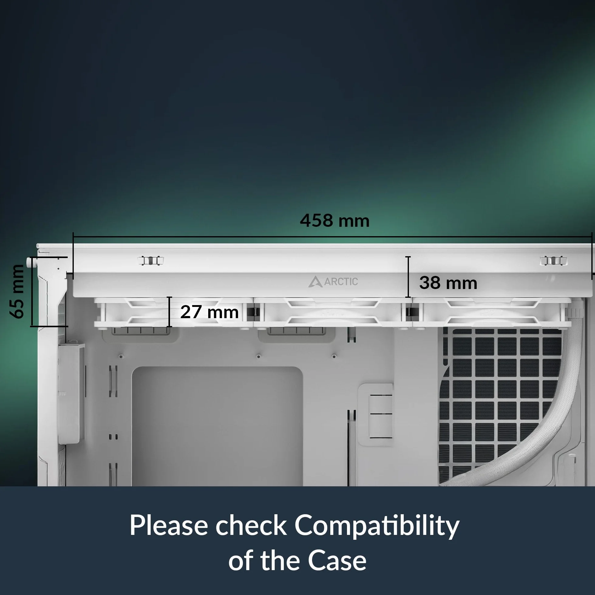 ARCTIC Liquid Freezer III Pro 420 A-RGB (White) - Chłodnica Procesora AIO, chłodzenie wodne 3 x 140 mm, chłodnica 38 mm, pompa PWM, wentylator VRM, AMD AM5/AM4, Intel LGA1851/1700 Rama Stykowa - Biały