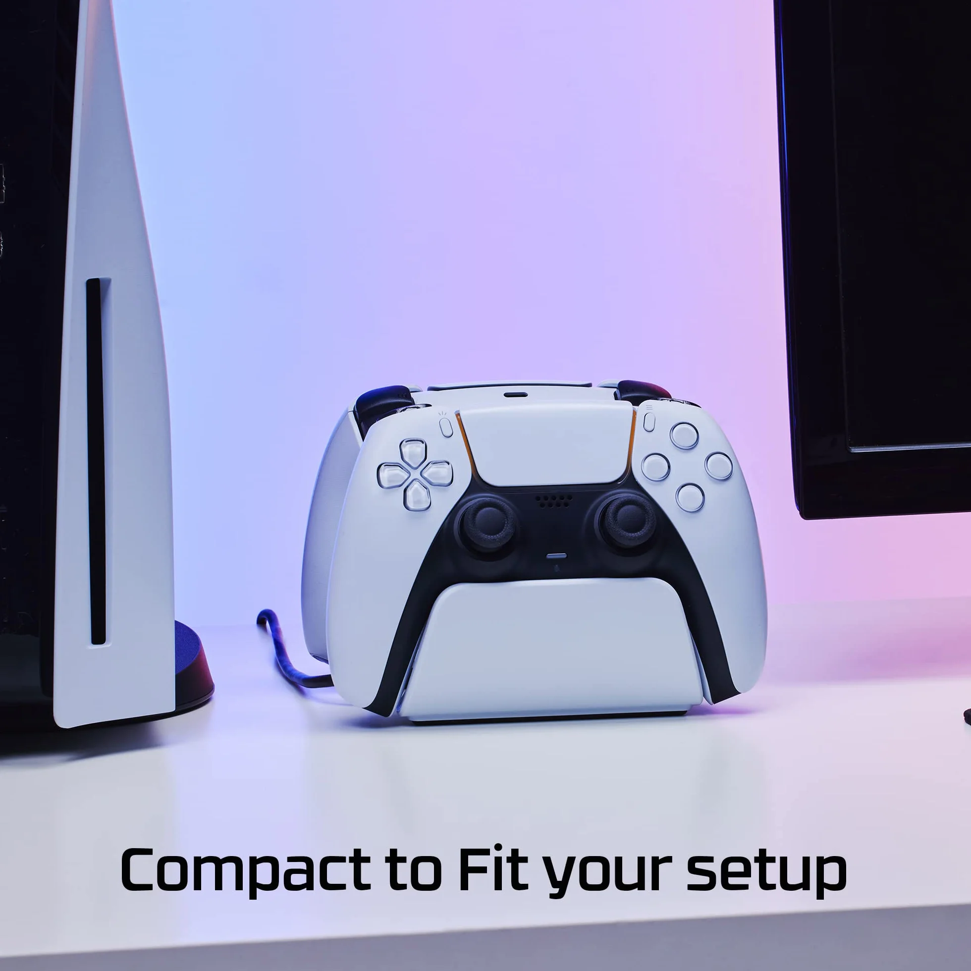 HyperX ChargePlay Duo stacja ładująca do kontrolerów PlayStation 5 DualSense, podstawa ważona, kabel USB-C