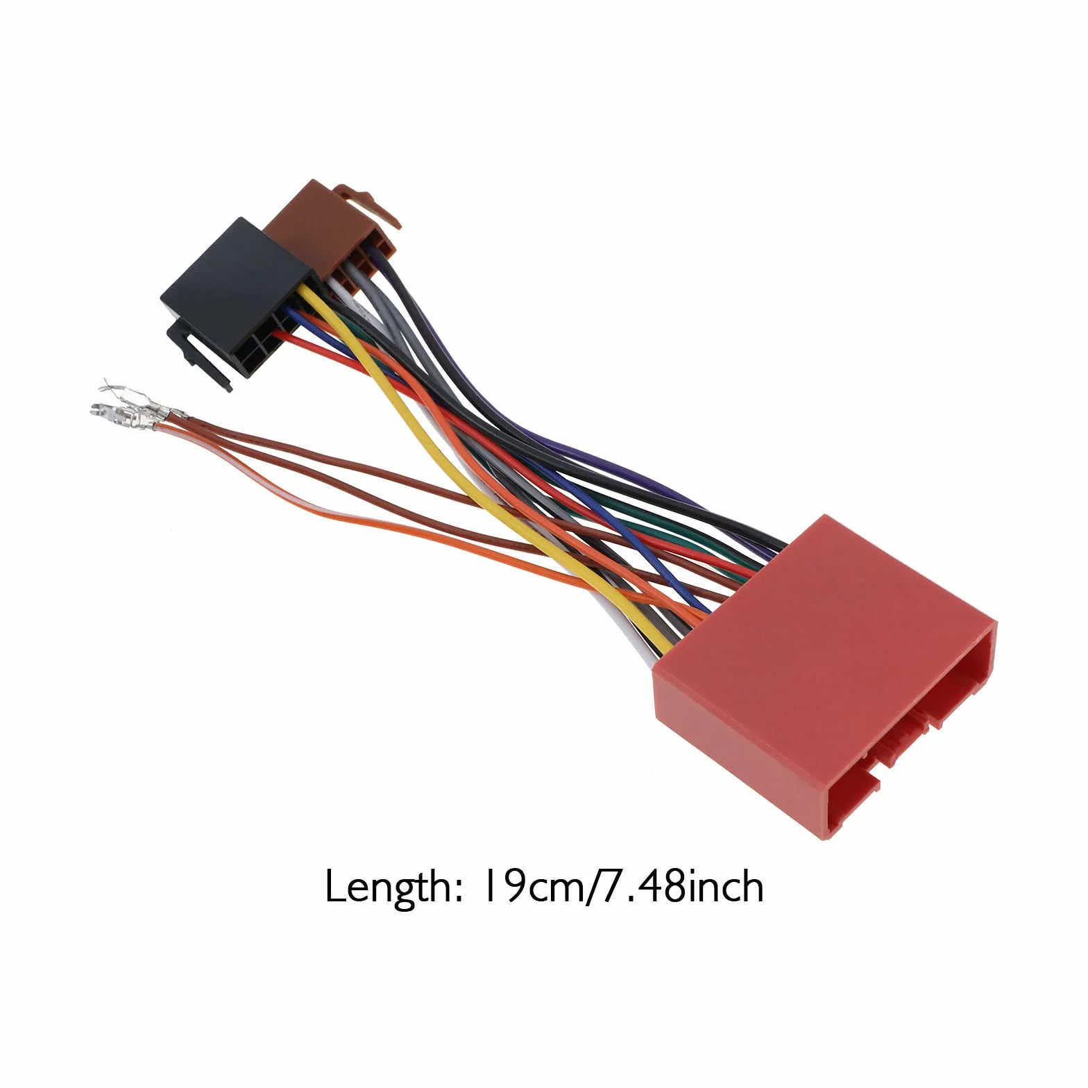 Samochodowe radio stereo ISO zamiennik wiązki przewodów kompatybilny z Mazda 2001 i nowszymi 16-pinowymi wiązkami przewodów ISO adapter złącza 19 cm
