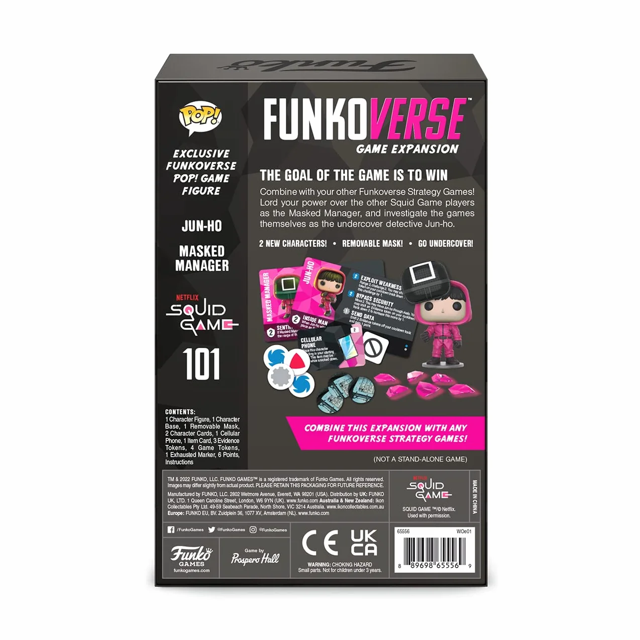 Funko Games Funkoverse: Squid Game 1-pak - lekka strategiczna gra planszowa dla dzieci i dorosłych (wiek 10+) - 2-4 graczy - kolekcjonerska figurka winylowa - pomysł na prezent