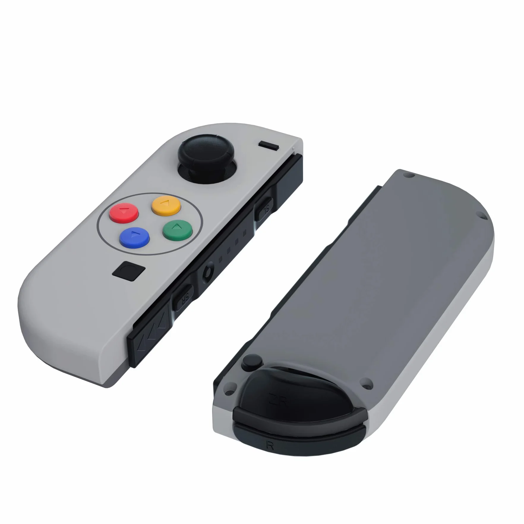 eXtremeRate Soft Touch Grip SFC SNES Classic EU Joycon Handheld Controller Housing z Pełny Zestaw Przycisków, DIY Wymiany Shell Case dla Nintendo Switch & Switch OLED Model Joy-Con – Console Shell Nie Jest Wliczona W Cenę