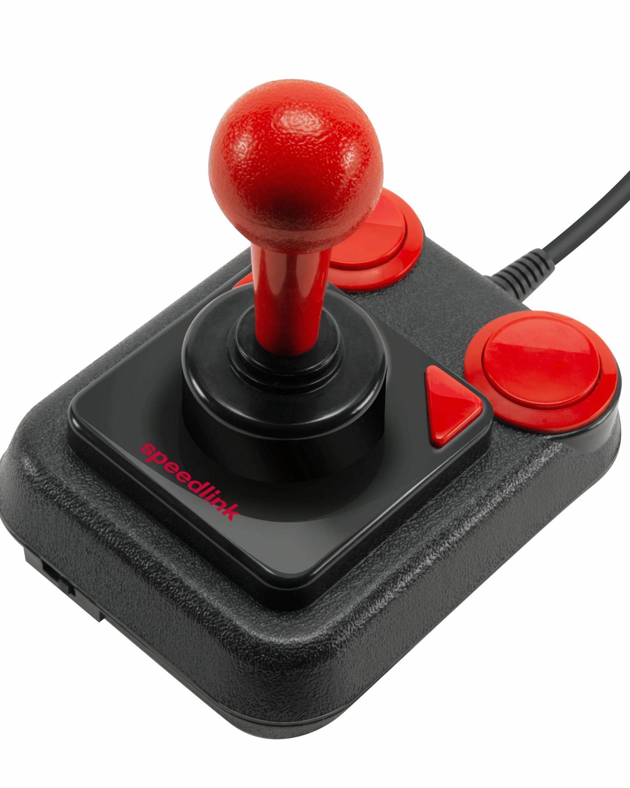 Joystick Speedlink COMPETITION PRO EXTRA USB – cyfrowy joystick do komputera PC z funkcją DirectInput i mikroprzełącznikiem, do gier arcade i retro, czarno-czerwony