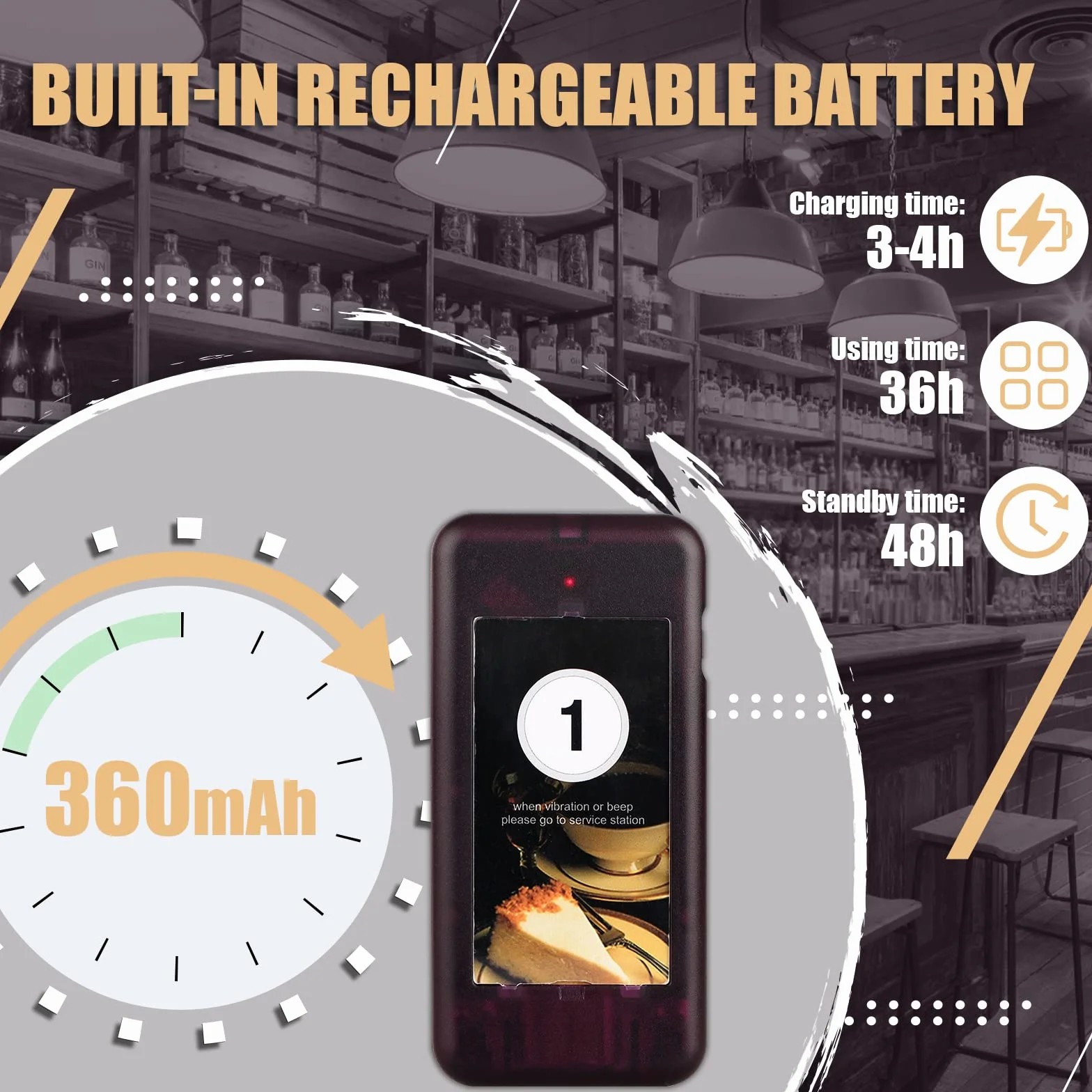 Retekess T112 Bezprzewodowy System Przywoławczy, 500M System Pagera Restauracji, 20 Pagerów,48-Godzinny Czas Gotowości, Restaurant Pager, Fast Food Szpital Hotelowy