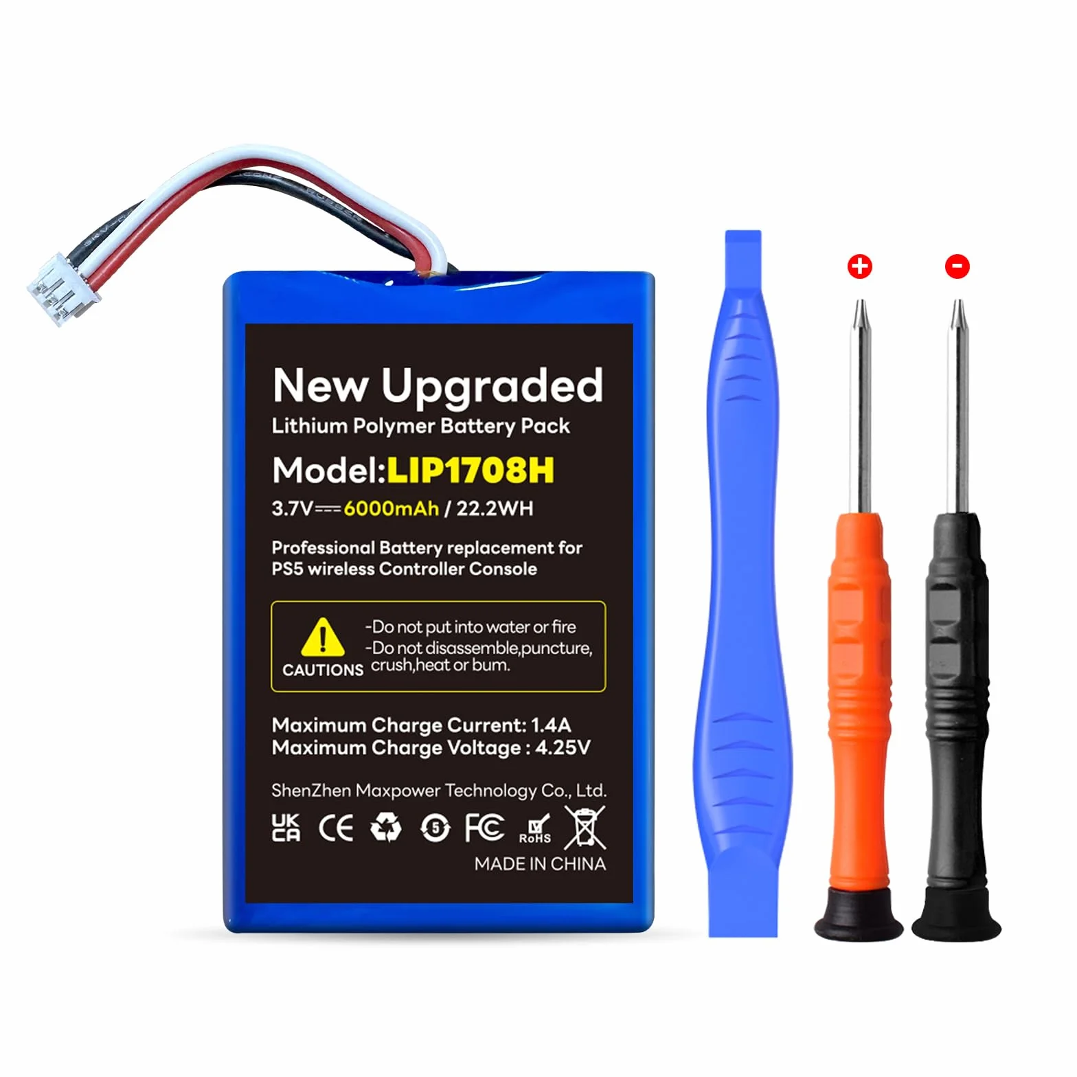 Bateria kontrolera PS5 6000 mAh litowo-jonowa zamiennik do DualSense Playstation 5