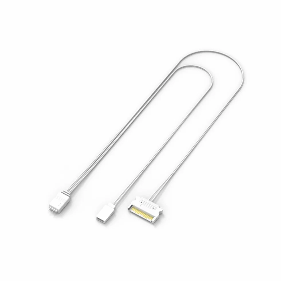 Kabel Zasilający do Oświetlenia ARGB z Kontrolerem ARGB do Komputera, Kabel Zasilający do Resetowania ARGB z Kontrolerem RESET do Komputera PC, Instrukcja Obsługi, Kontroler Biały