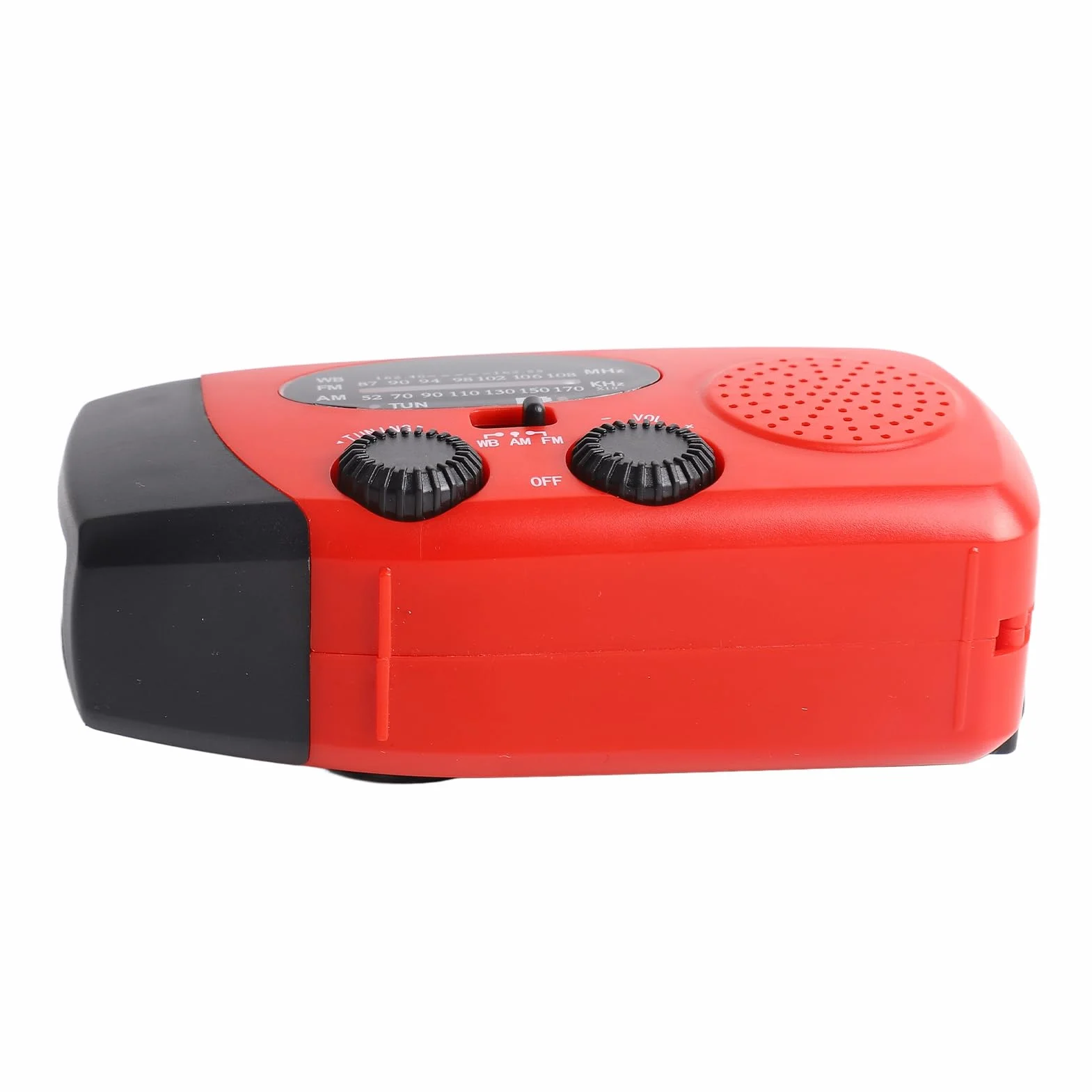 Solarne radio z korbą ręczną, przenośne radio awaryjne AM/FM do zewnętrznej ładowarki USB generuje energię elektryczną, ładowanie słoneczne, światło LED, zapobieganie katastrofom z funkcją NOAA