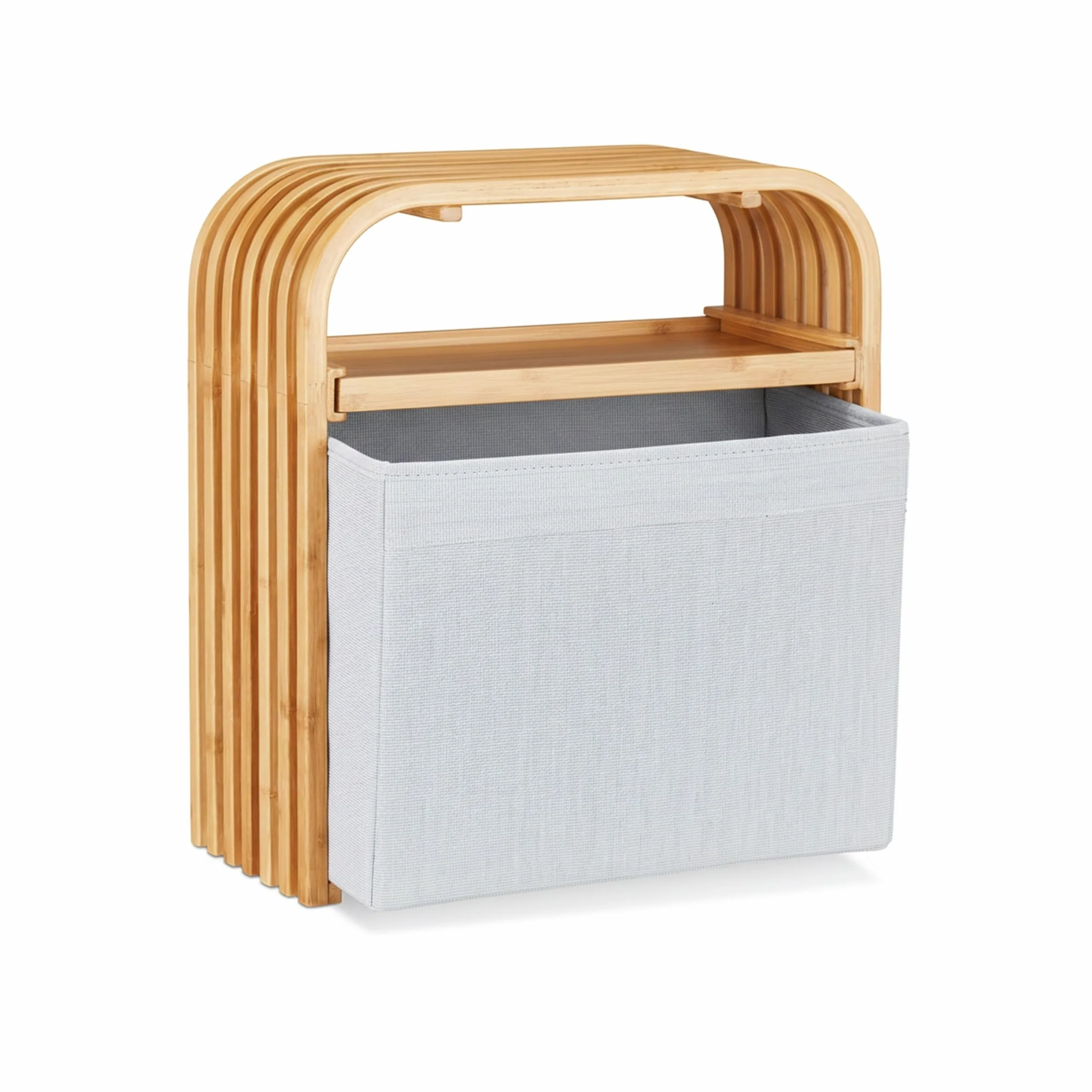 Hocker z bambusa z miejscem na przechowywanie, design, schmalny, idealny do garderoby, siedzisko, holzhocker, naturalny