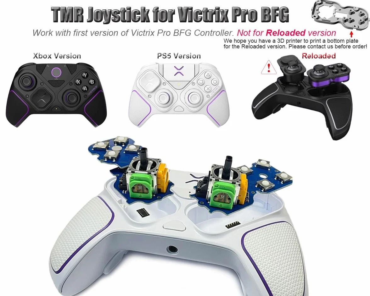 ElecGear TMR Joystick Moduł PCB do Victrix Pro BFG Kontrolera z Mikroprzełącznikami Dotykowymi i D-Pad ABXY