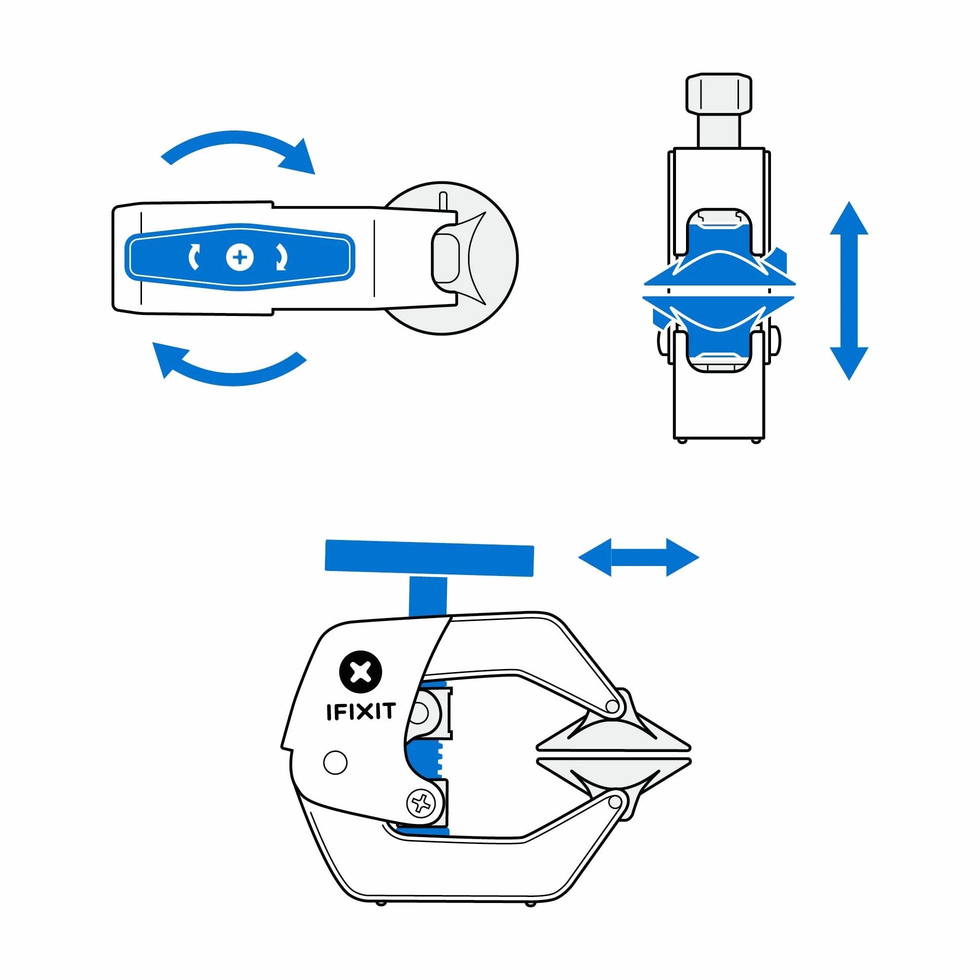 iFixit Anti-Clamp, zacisk z przyssawkami, podnośnik przyssawkowy do otwierania telefonów komórkowych, tabletów itp. zacisk przyssawkowy, narzędzie do oddzielania sklejonych elementów