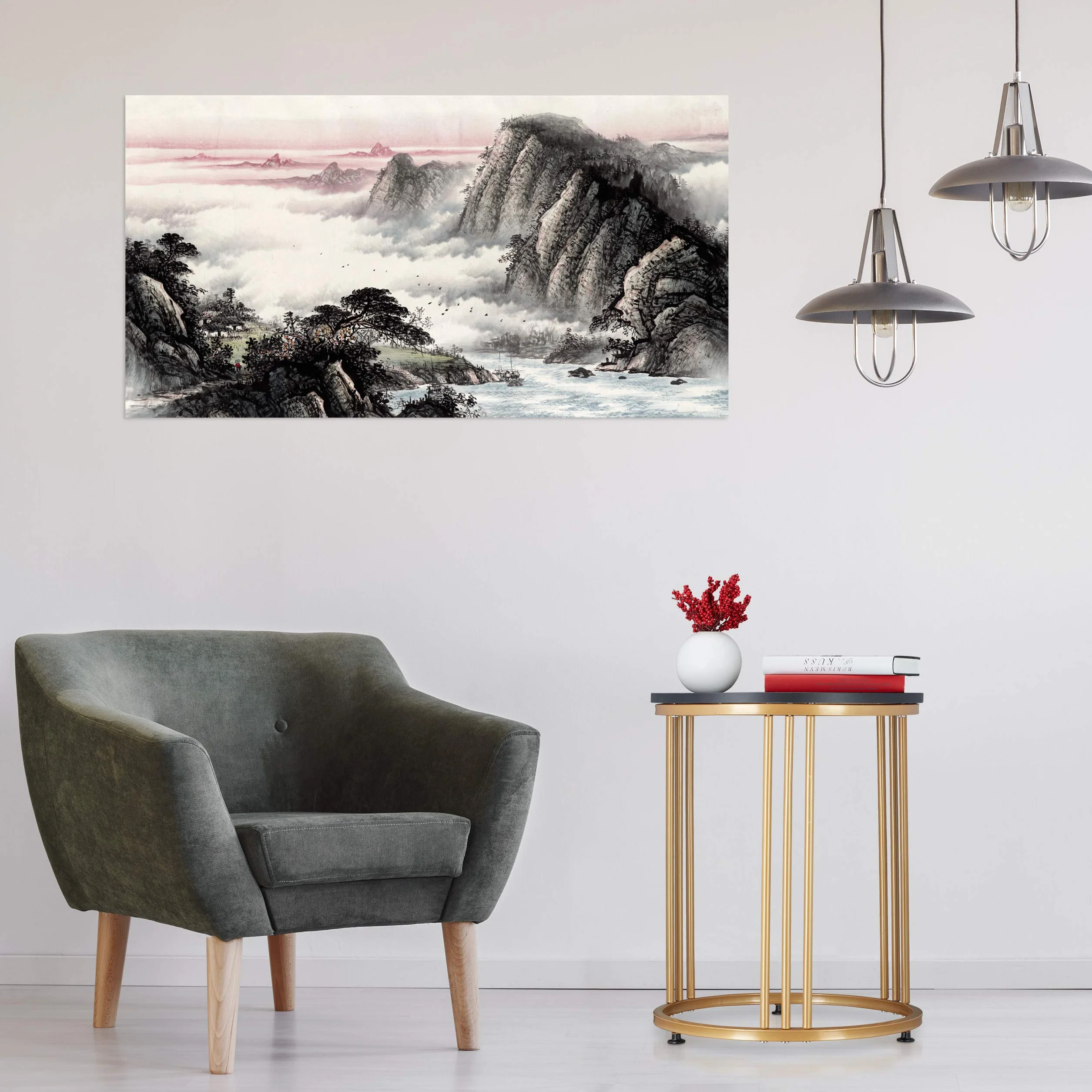 Relaxdays Marmo Stolik, Metal, Złoty/Biały, 51 x 41 cm