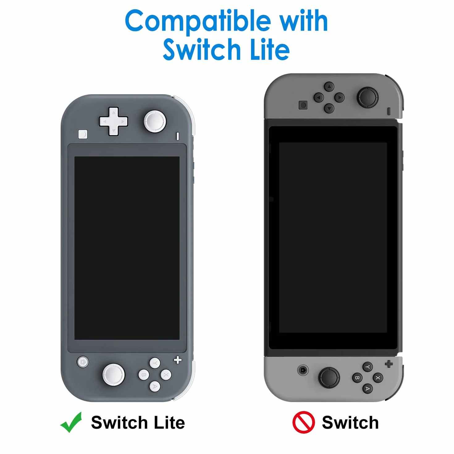 JETech Etui dla Nintendo Switch Lite 2019, Antypoślizgowe Silikonowe Etui Ochronne z Amortyzacją i Ochroną Przed Zarysowaniami (Przezroczyste)