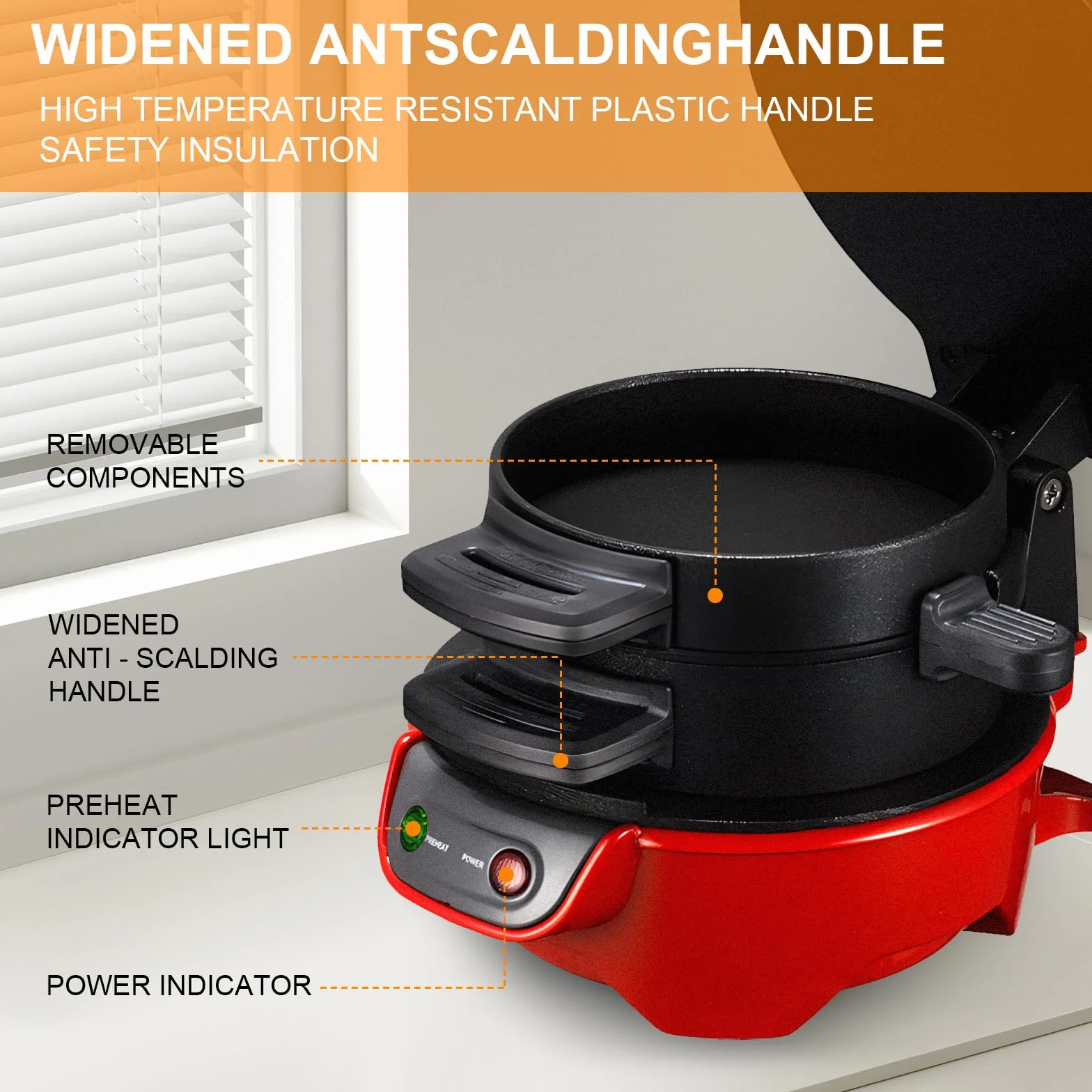 Toster do kanapek Hamburger Maker 600 W z powłoką zapobiegającą przywieraniu